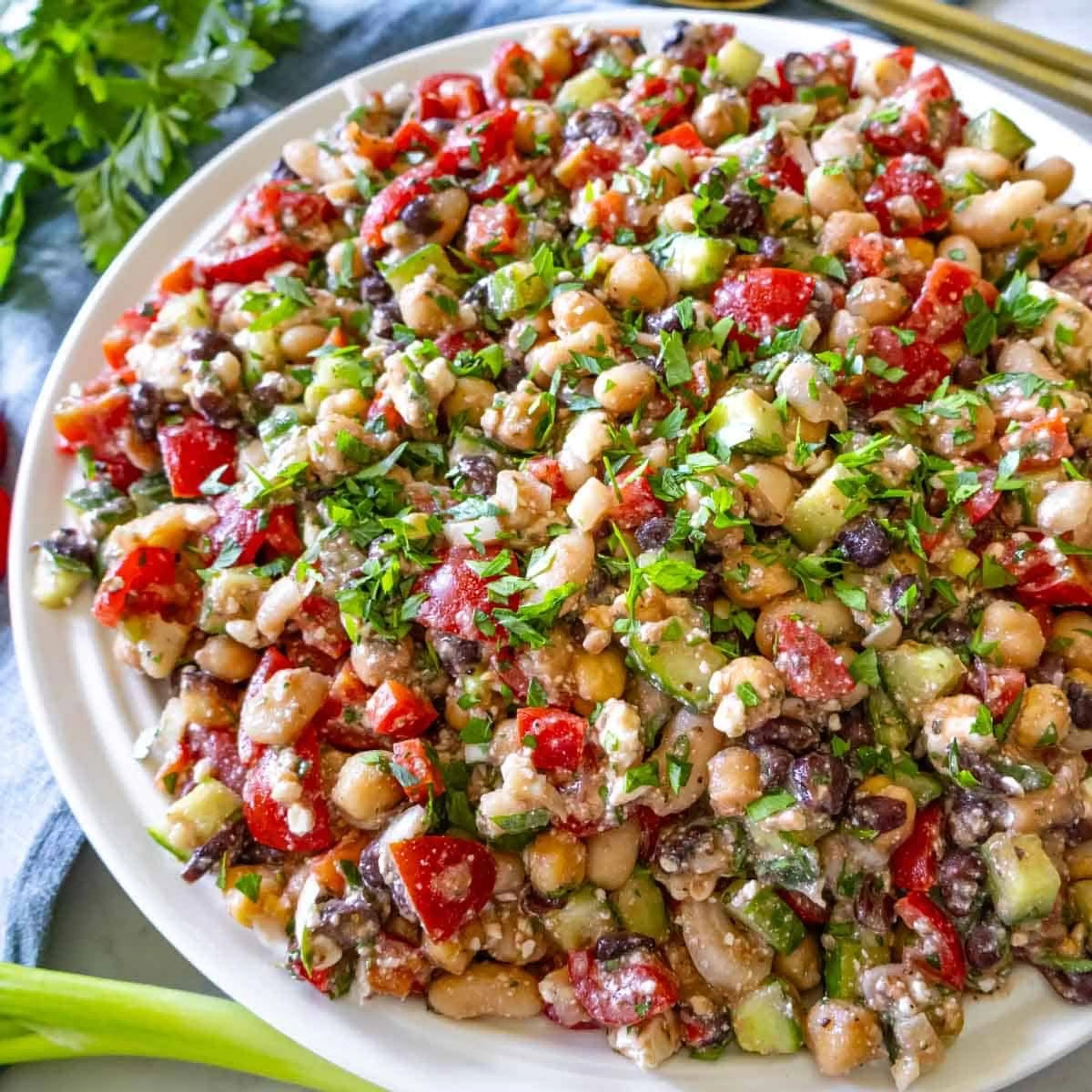 Mediterranean Dense Bean Salad