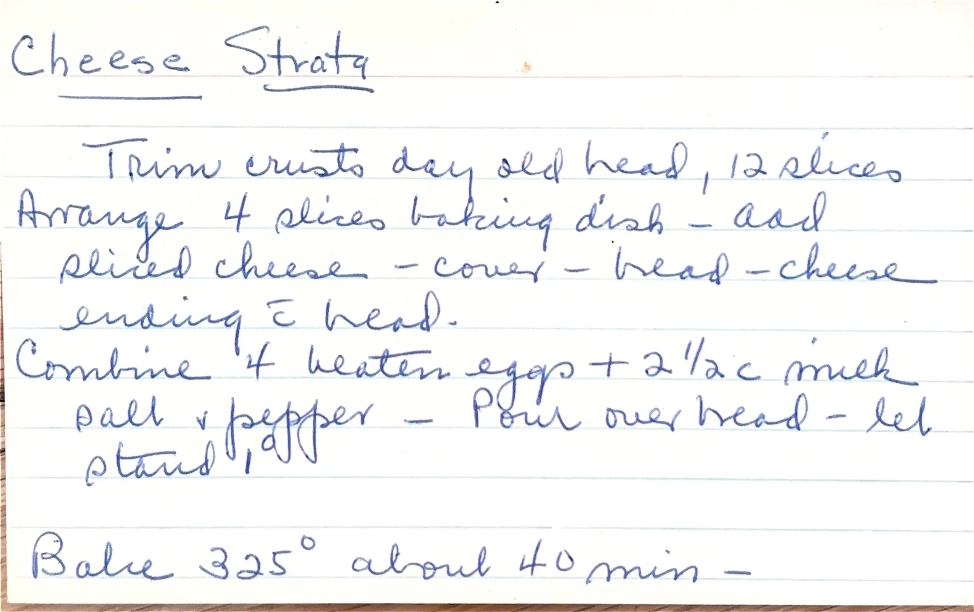 Cheese Strata