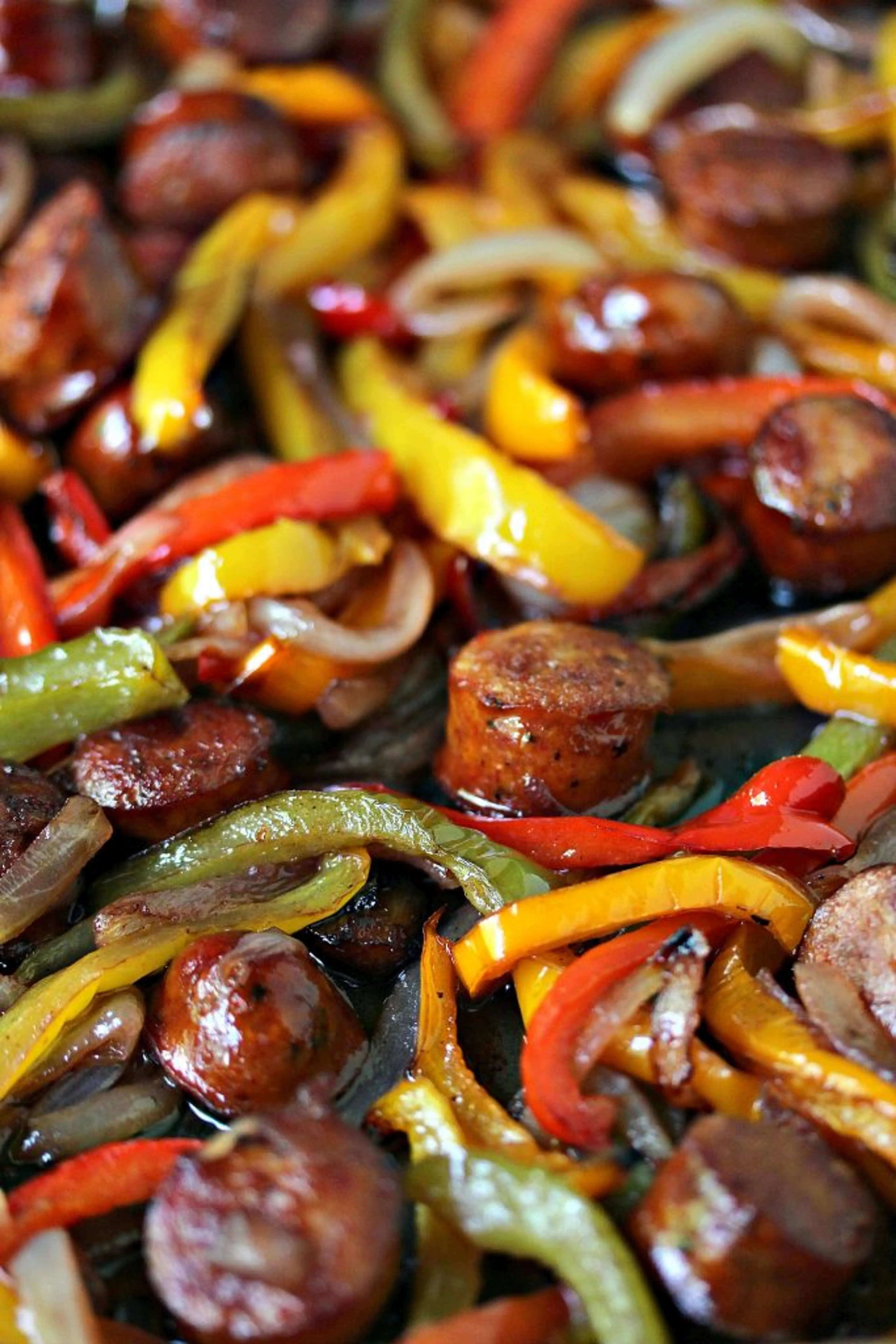 Sheet Pan Sausage and Peppers