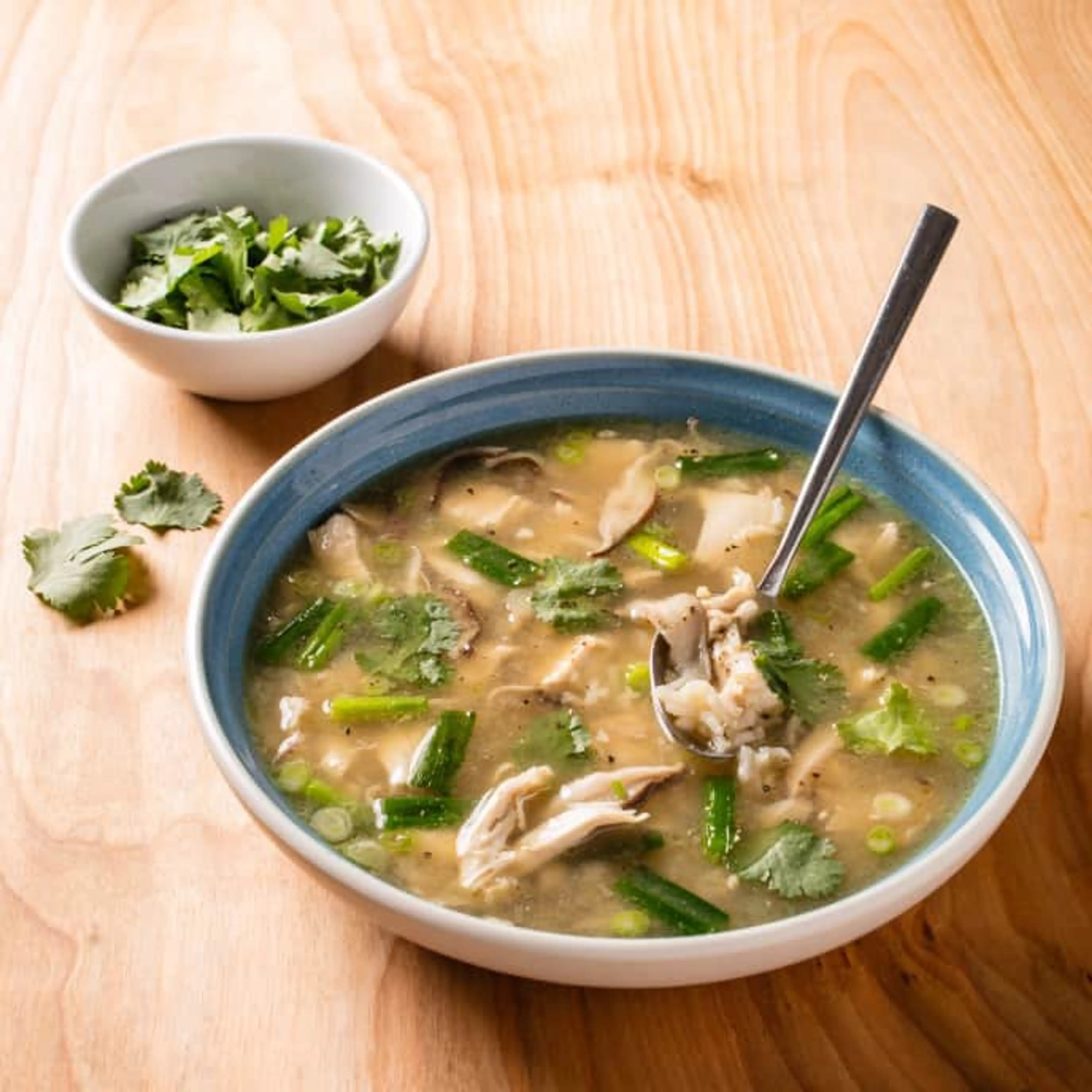 Chicken and Rice Soup with Ginger and Scallions (ATK)