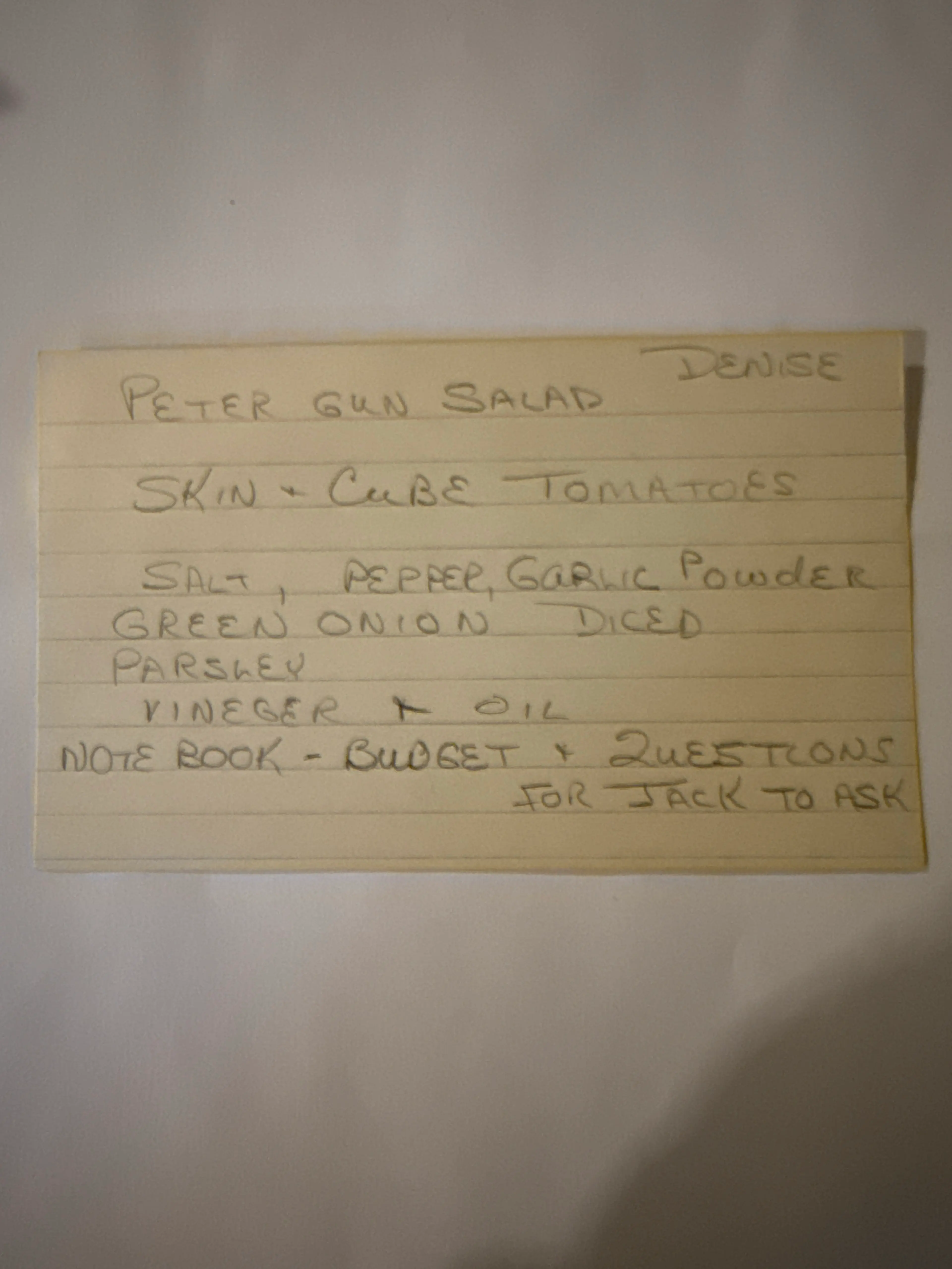 Peter Gun Salad (Denise)