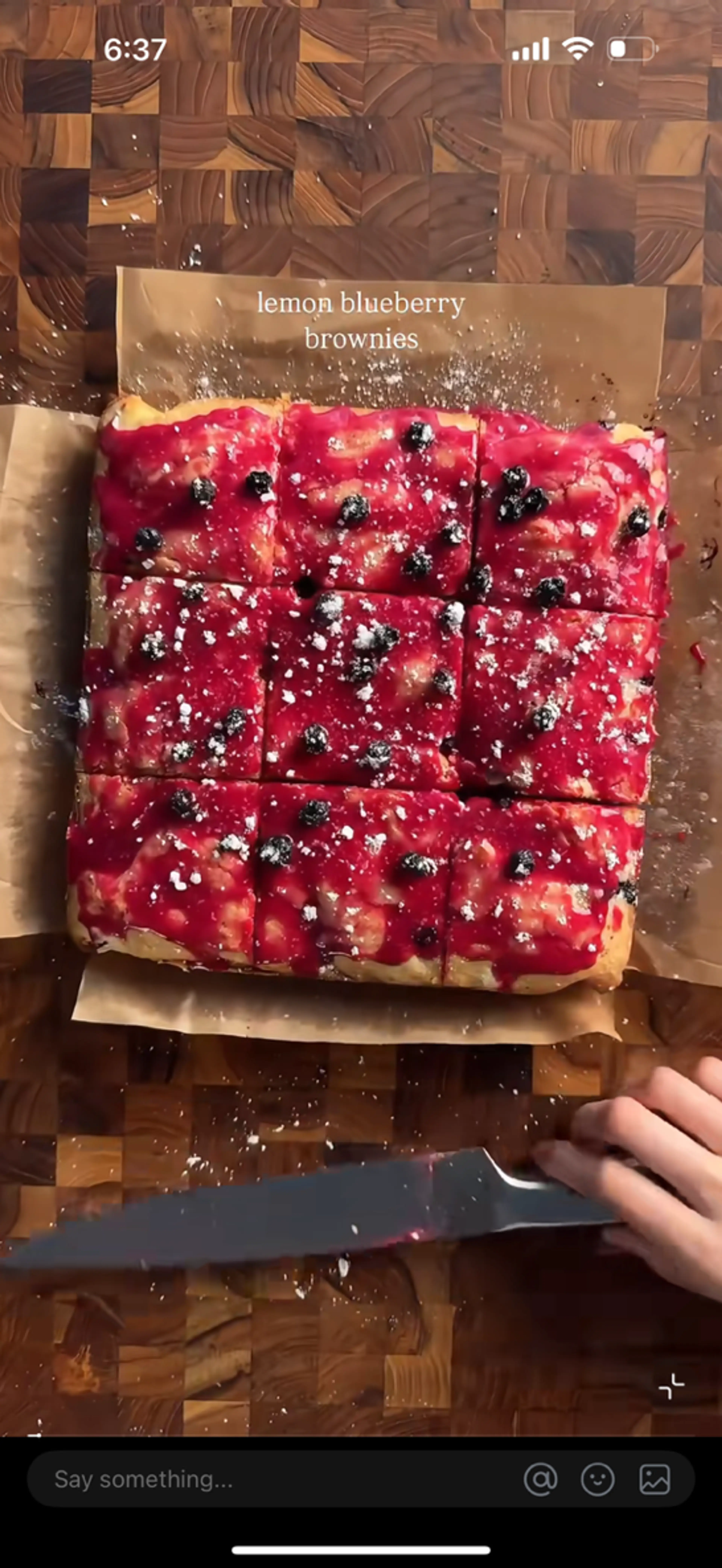 Lemon Blueberry Brownies