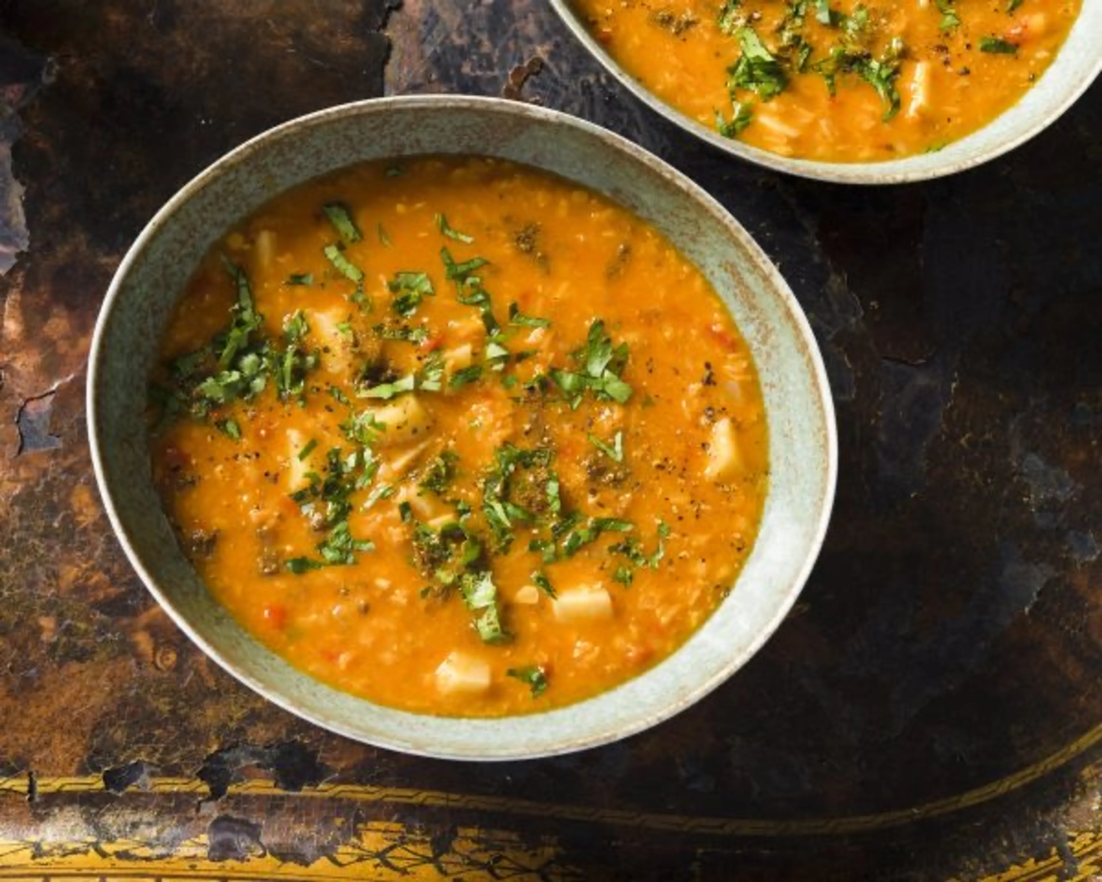 Red Lentil Soup with Potato and Lemon