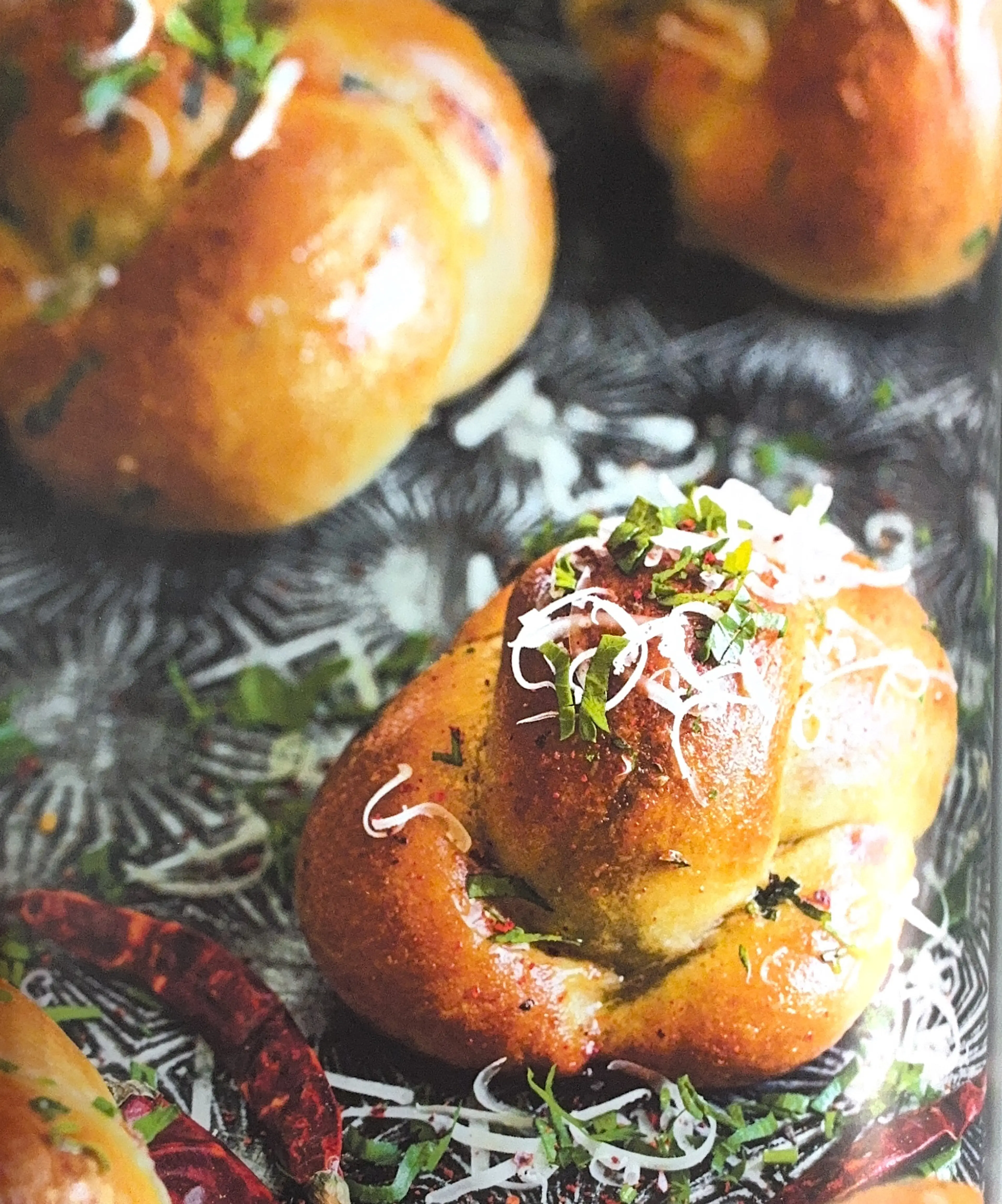 Spinach-Artichoke Stuffed Garlic Knots