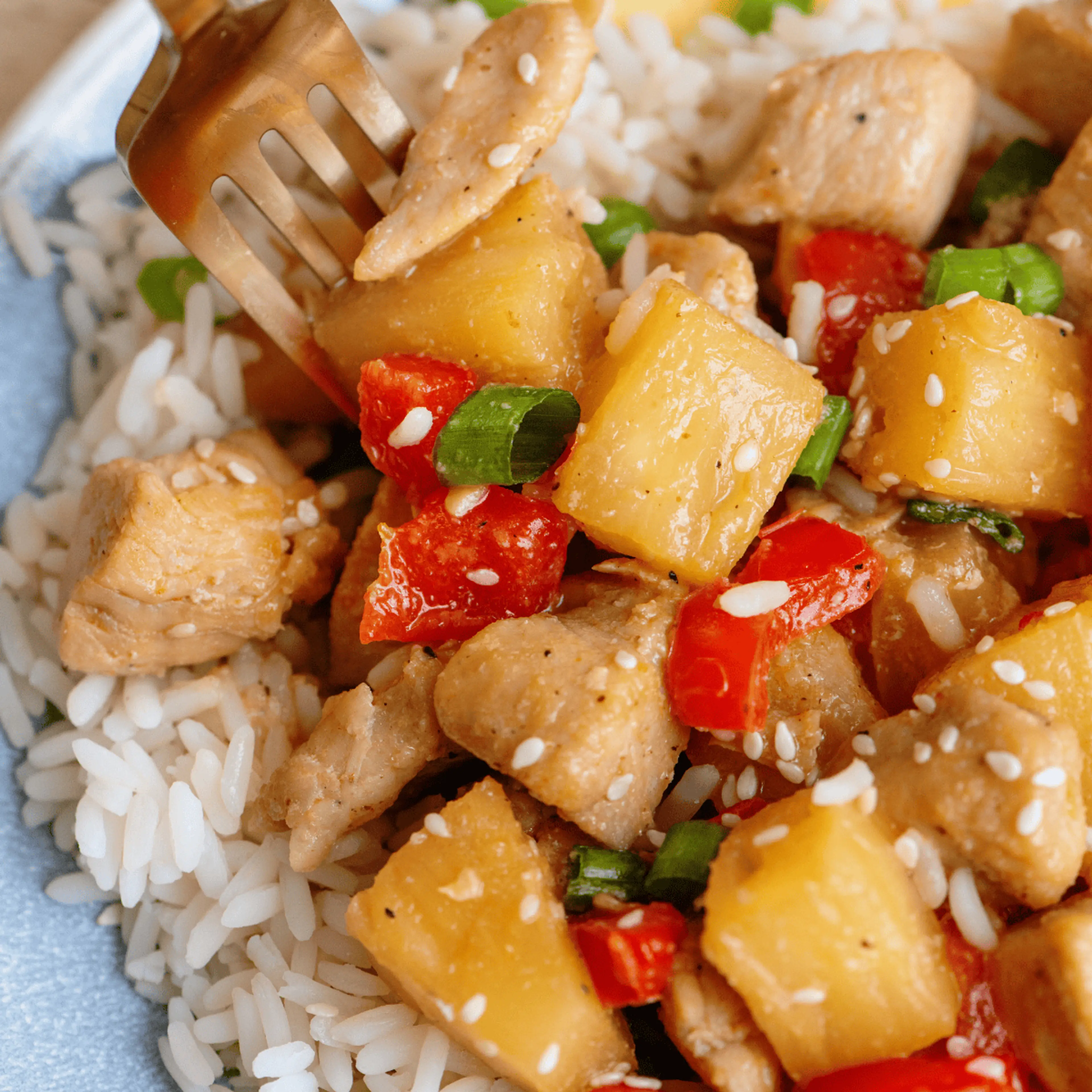 Pineapple Chicken and Rice Skillet