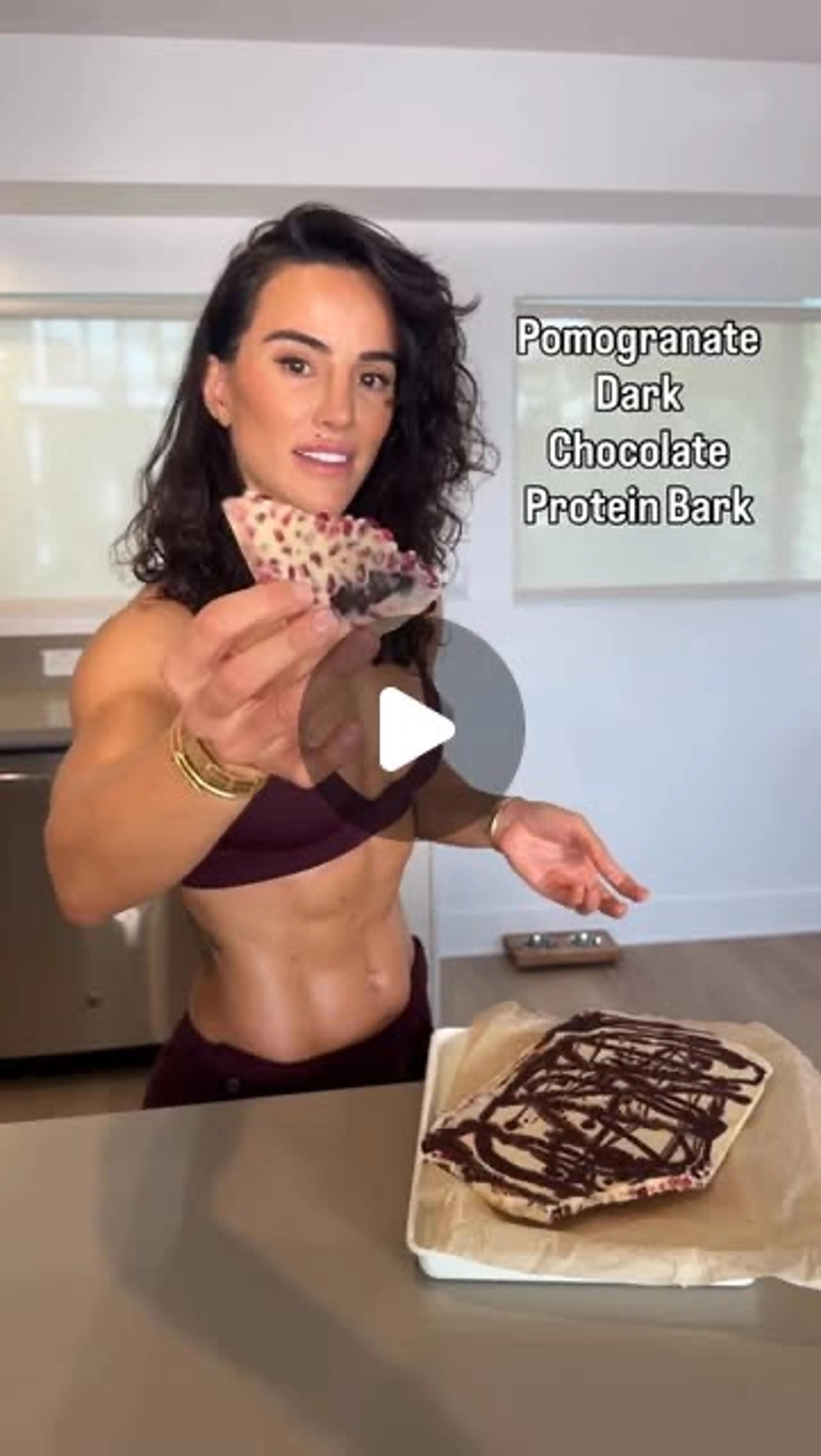 Pomegranate Dark Chocolate Protein Bark - You’ll Thank Me La