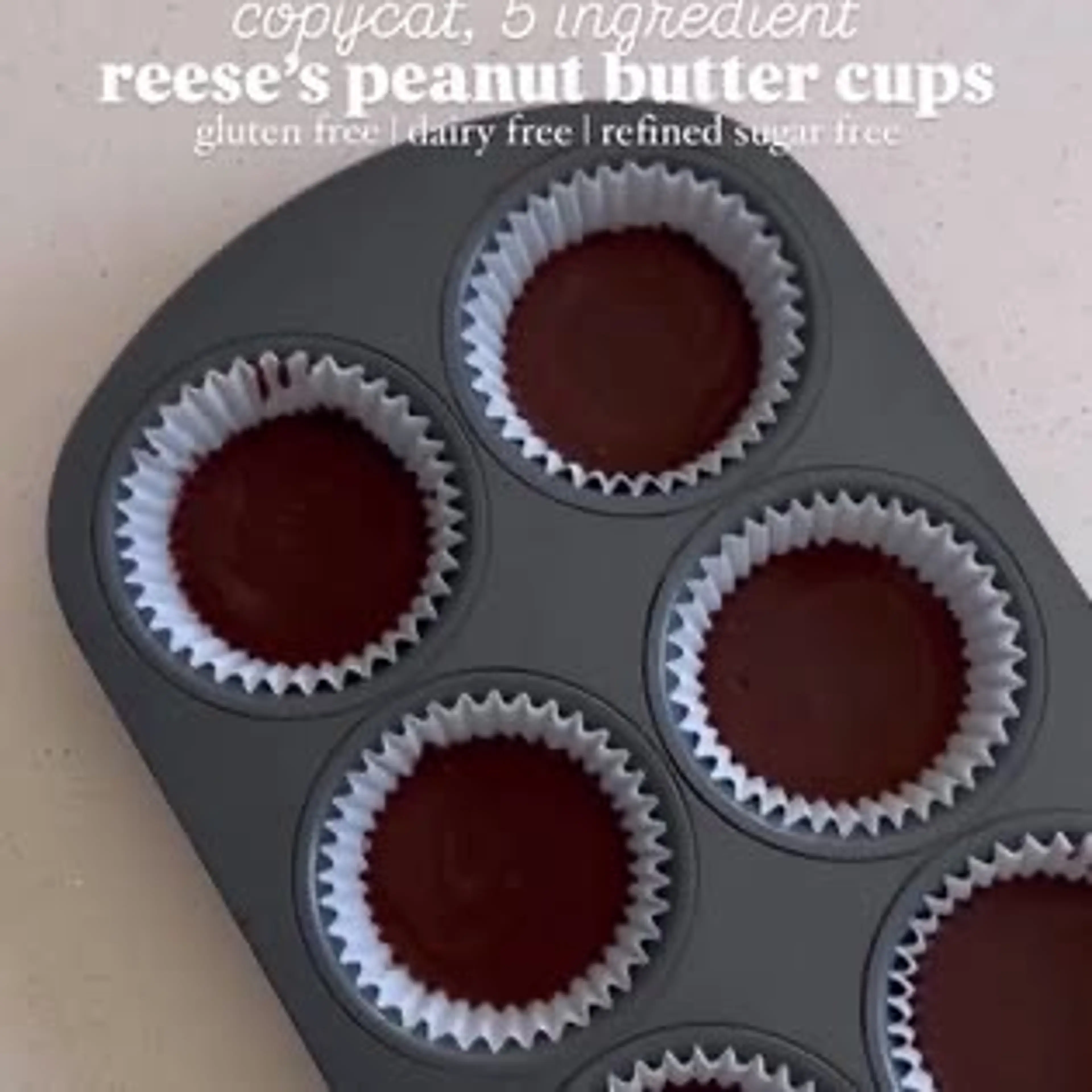 5 Ingredient Peanut Butter Cups! They’re Gluten Free, Dairy