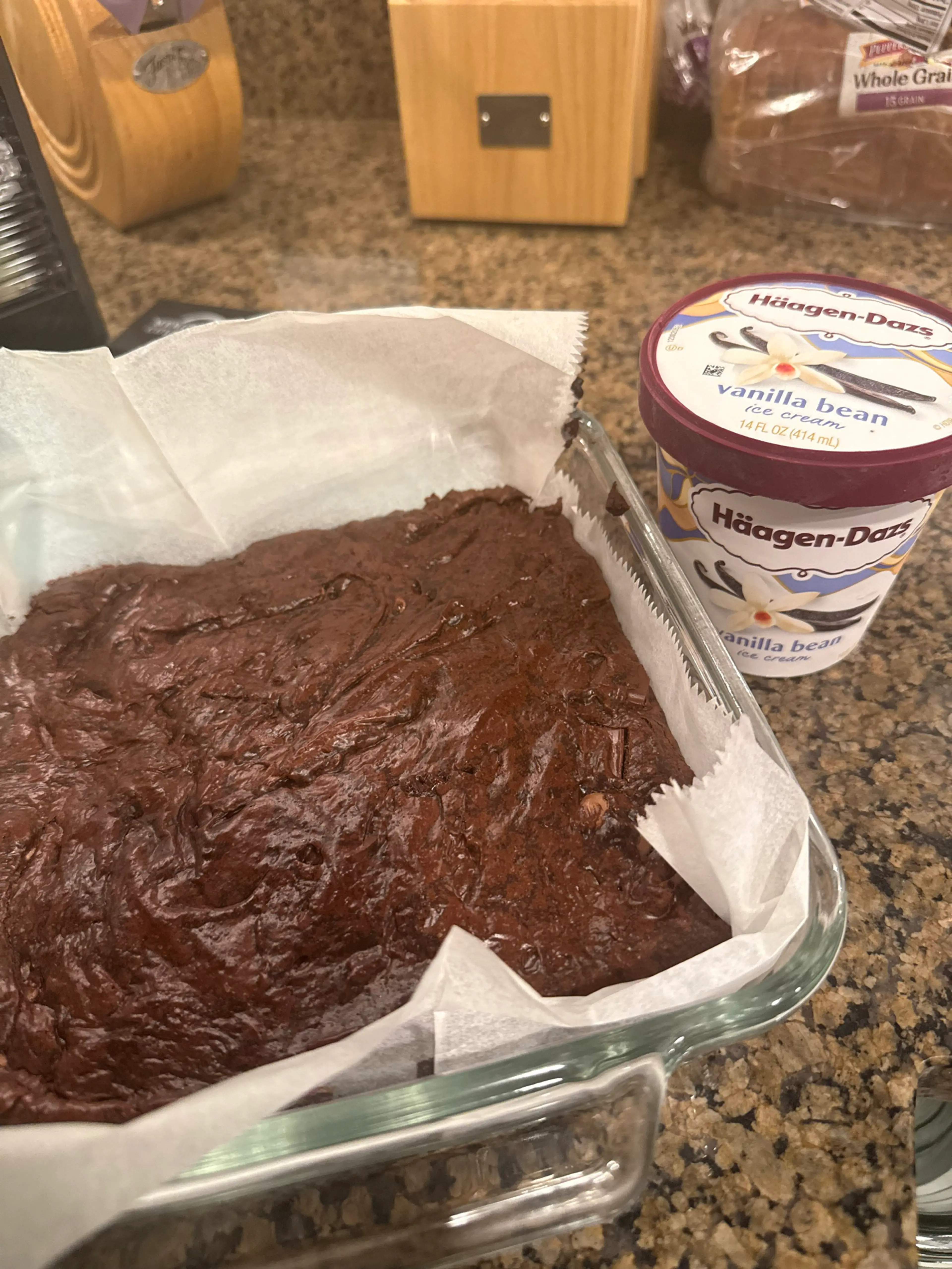 Dark chocolate brownies