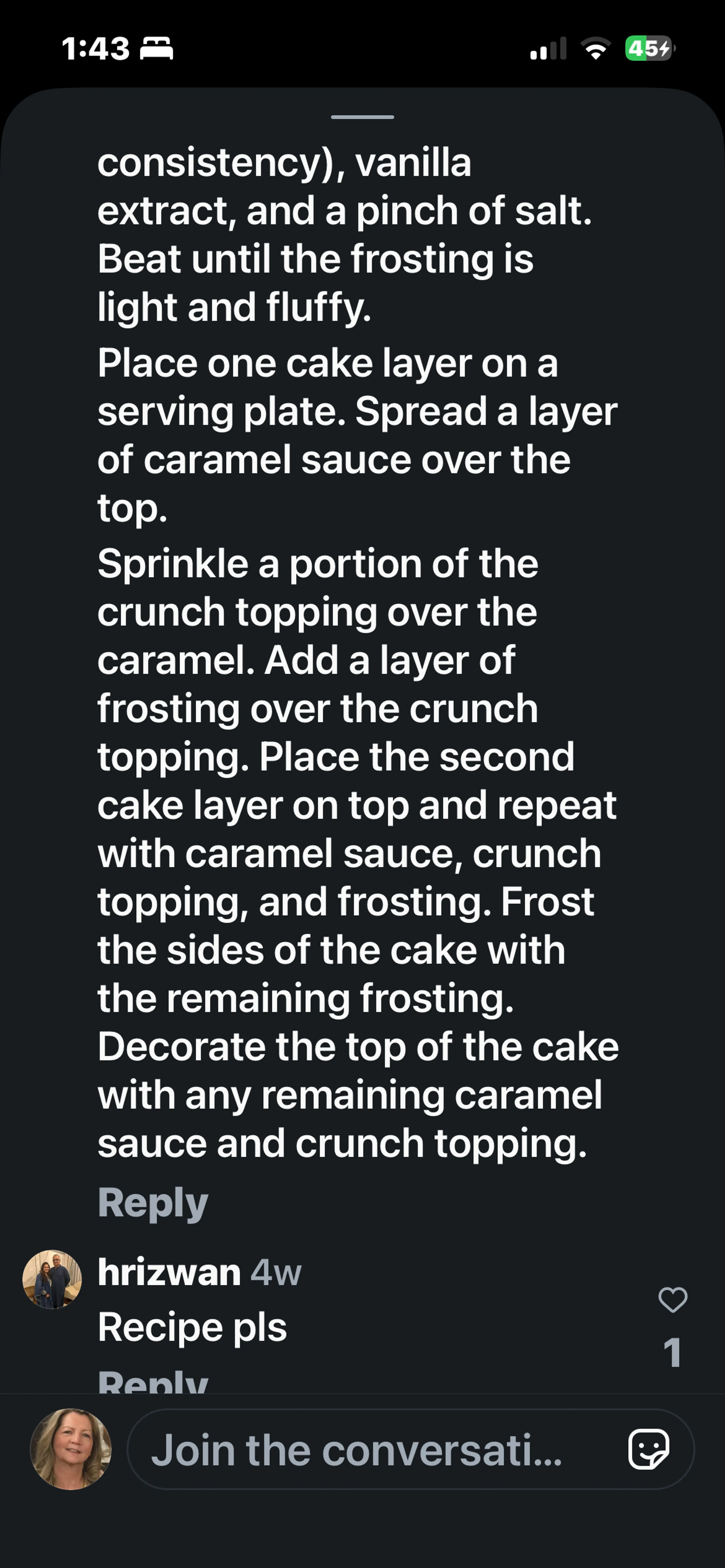 Caramel Crunch Cake Recipe