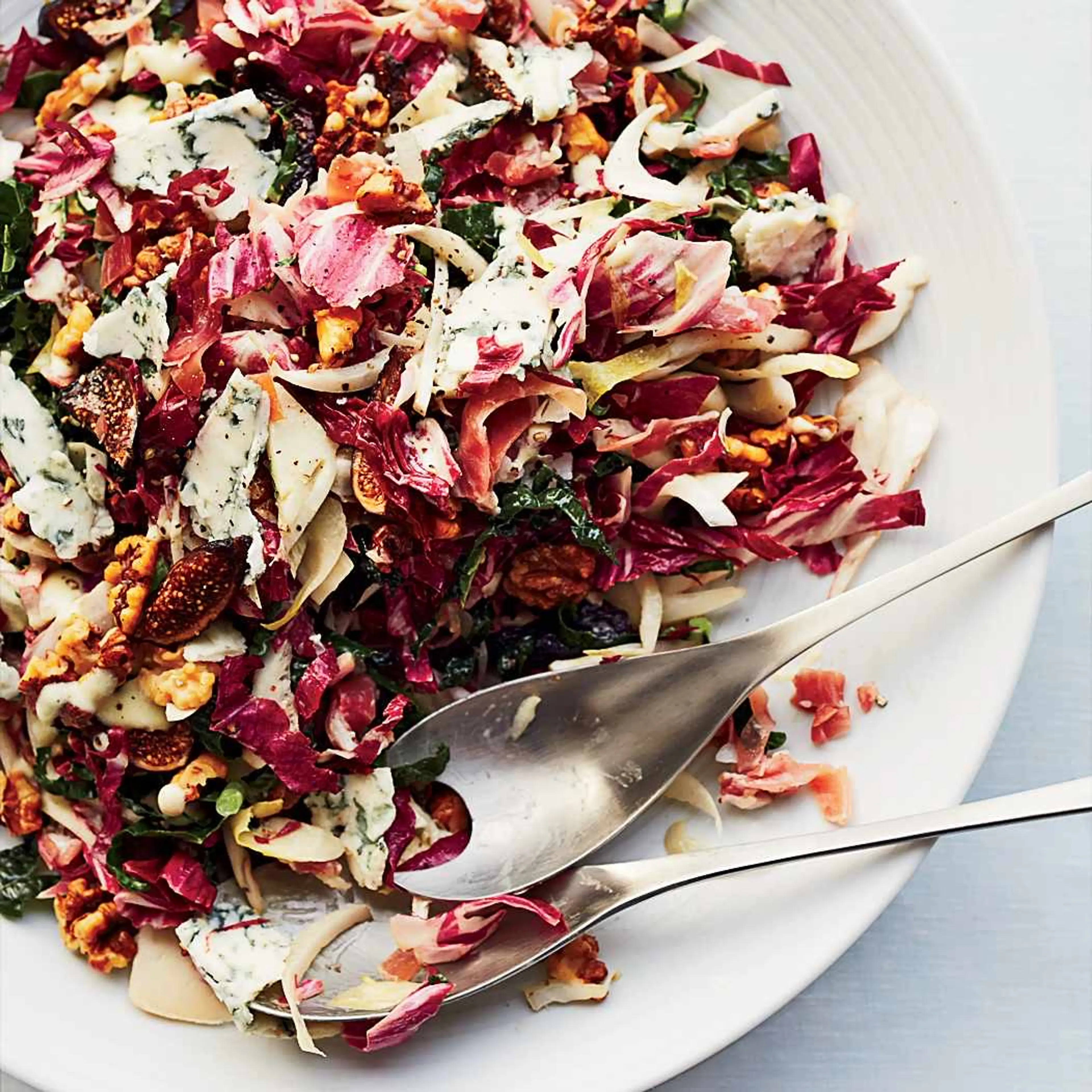 Chopped Kale Salad with Prosciutto and Figs