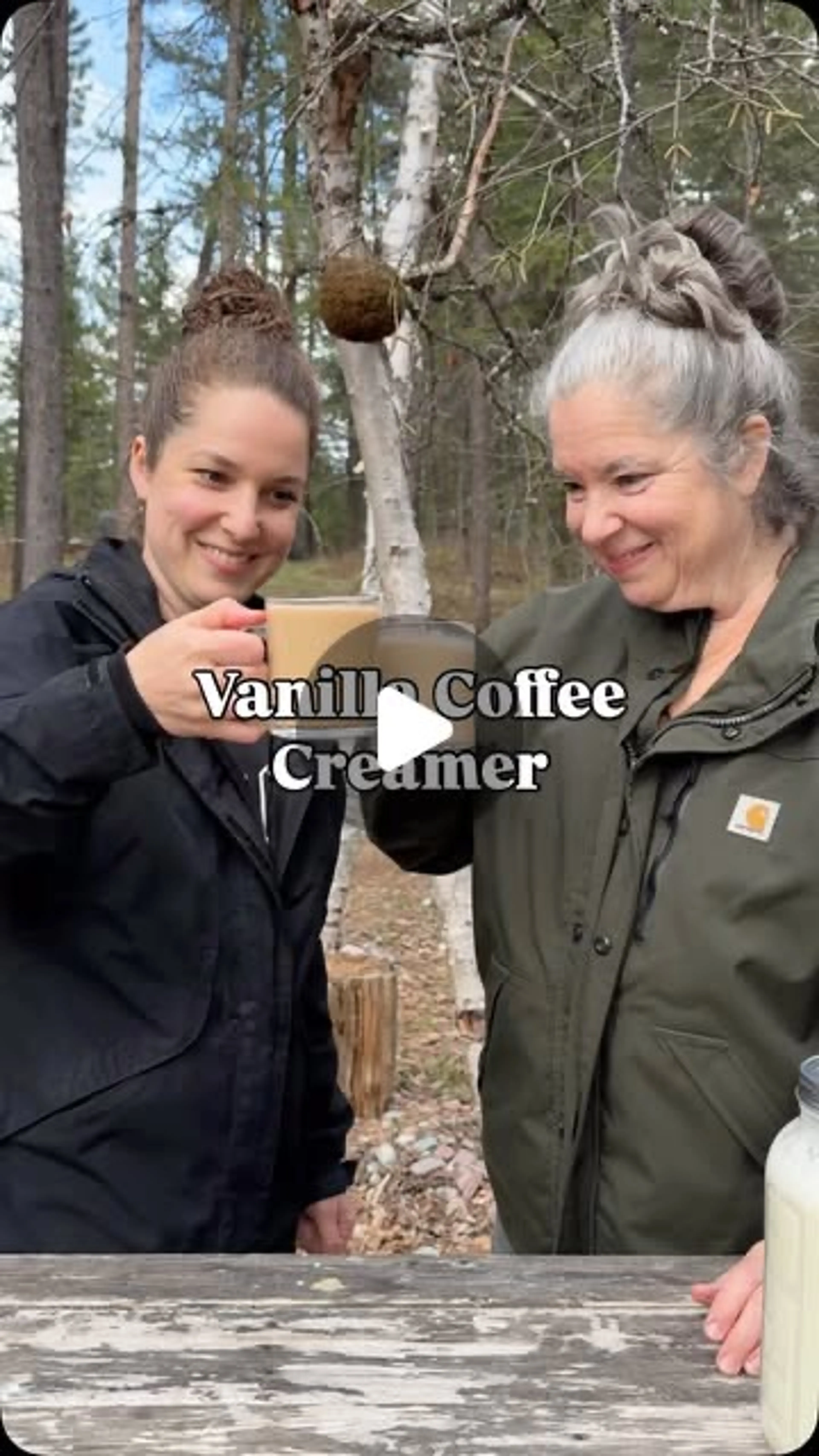 Homemade Vanilla Coffee Creamer with My Mom
