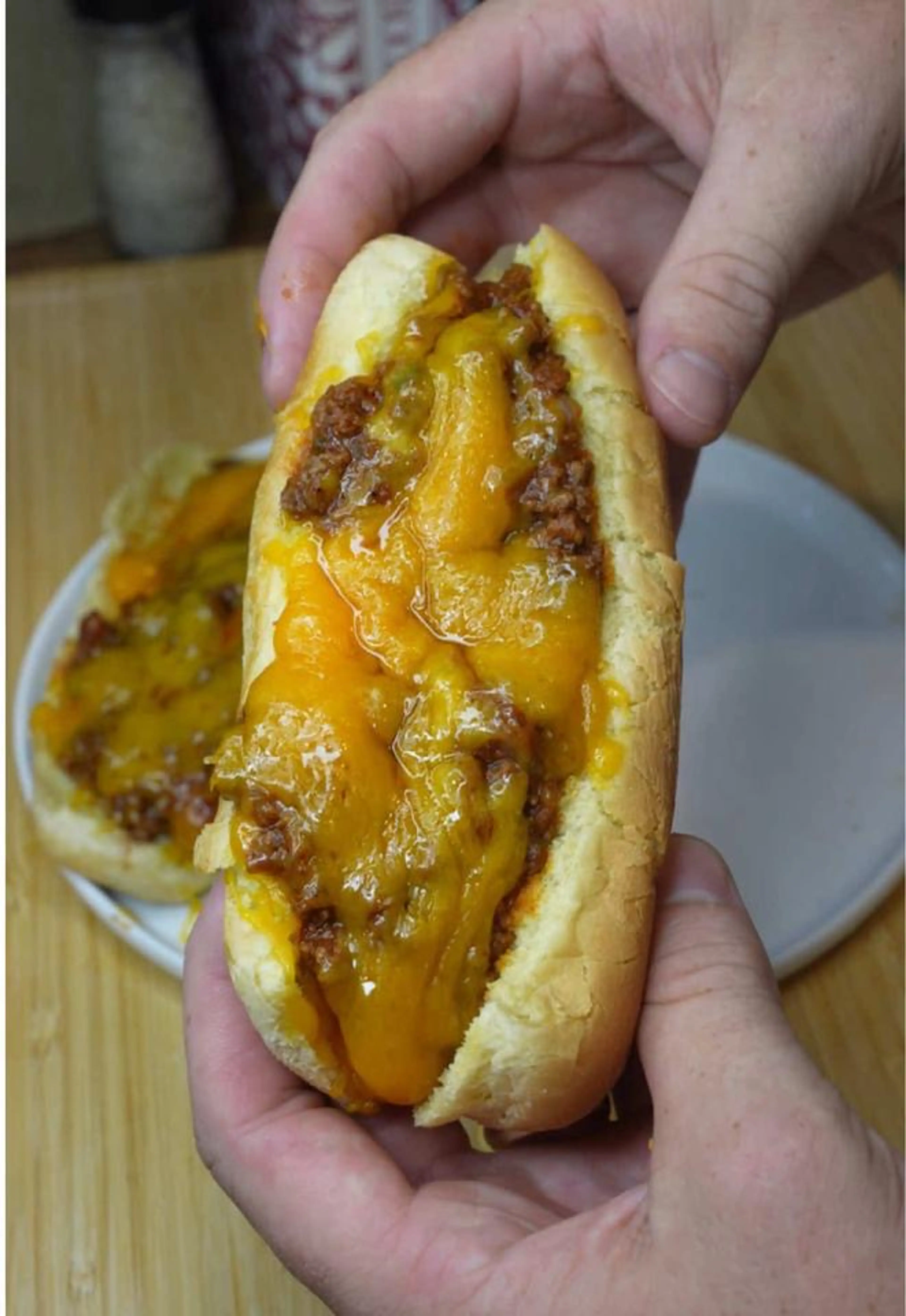 Venison Chili Dog