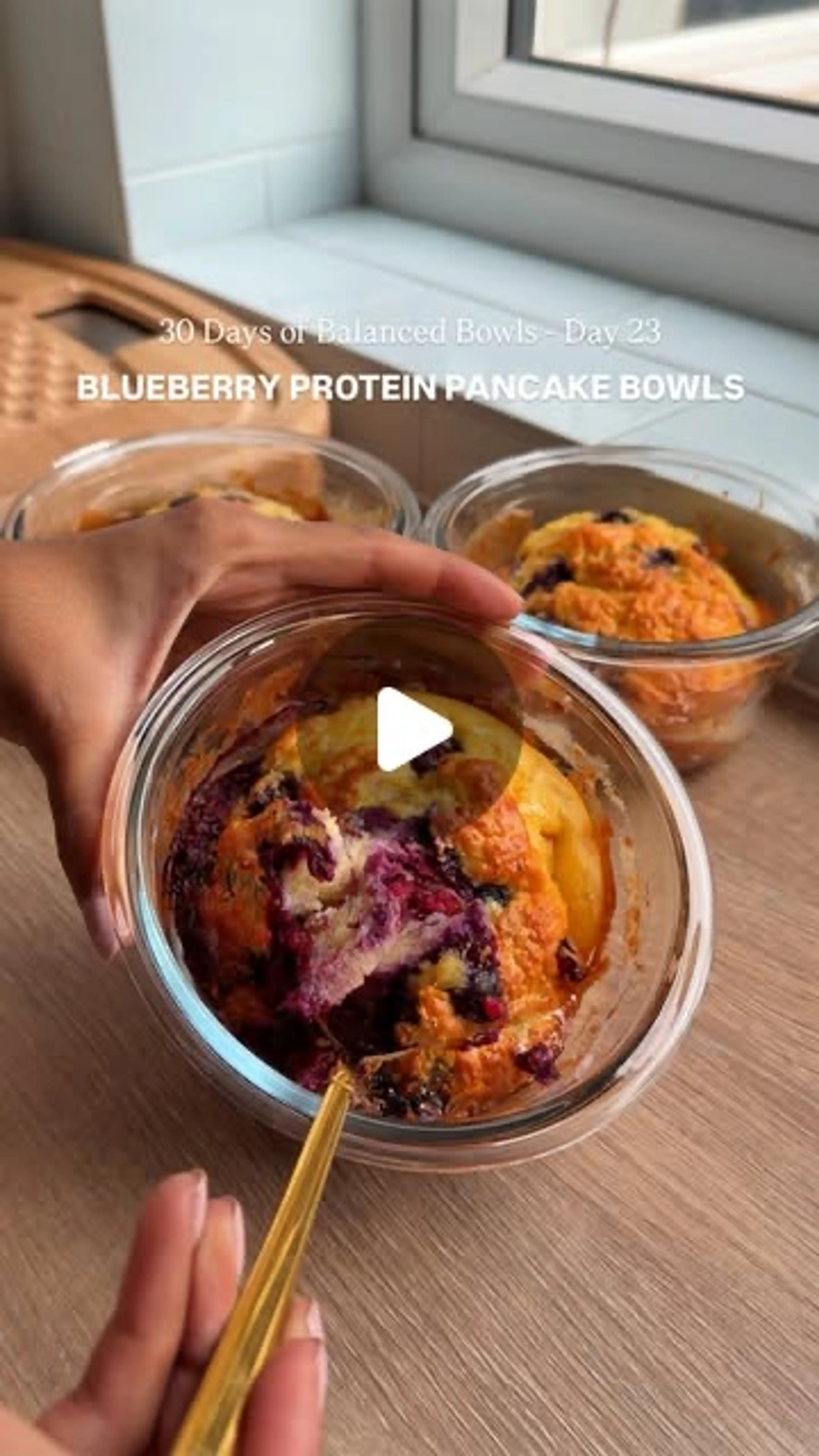 Blueberry Protein Pancake Bowls