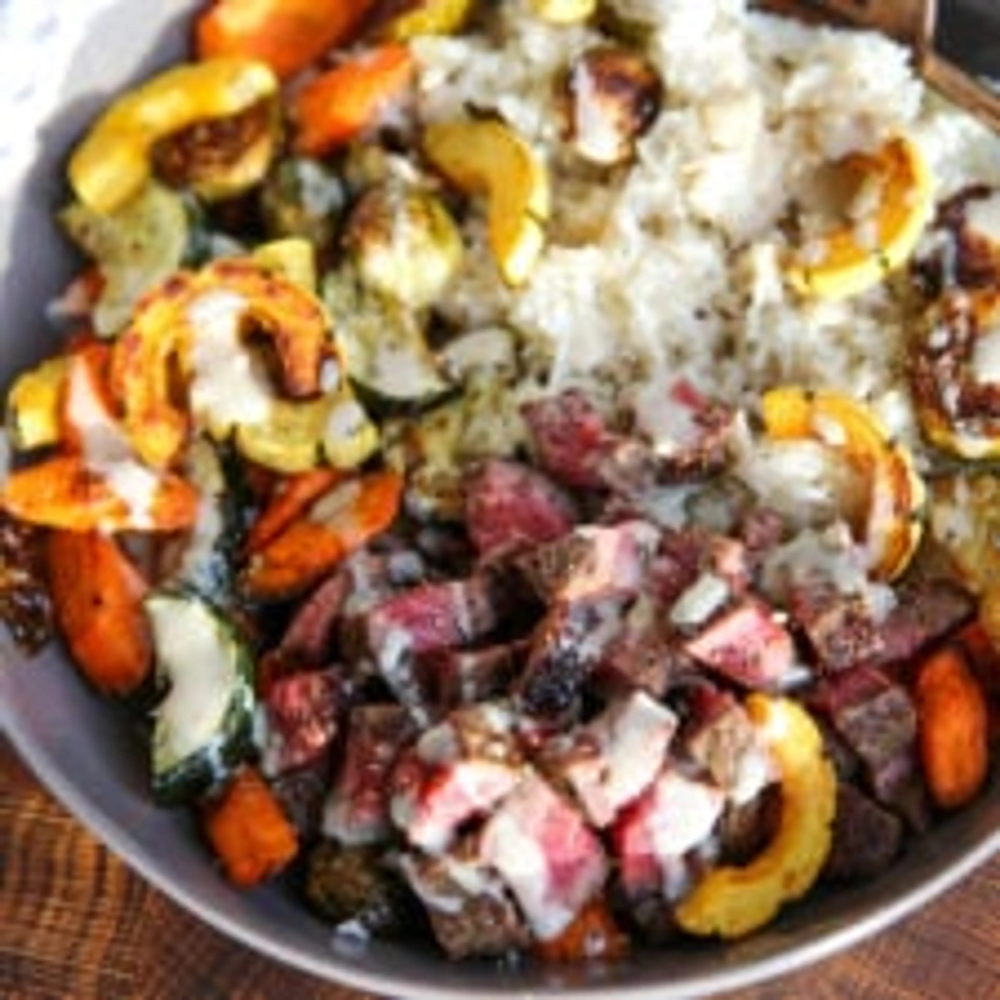Grain & Winter Veggie Steak Bowls