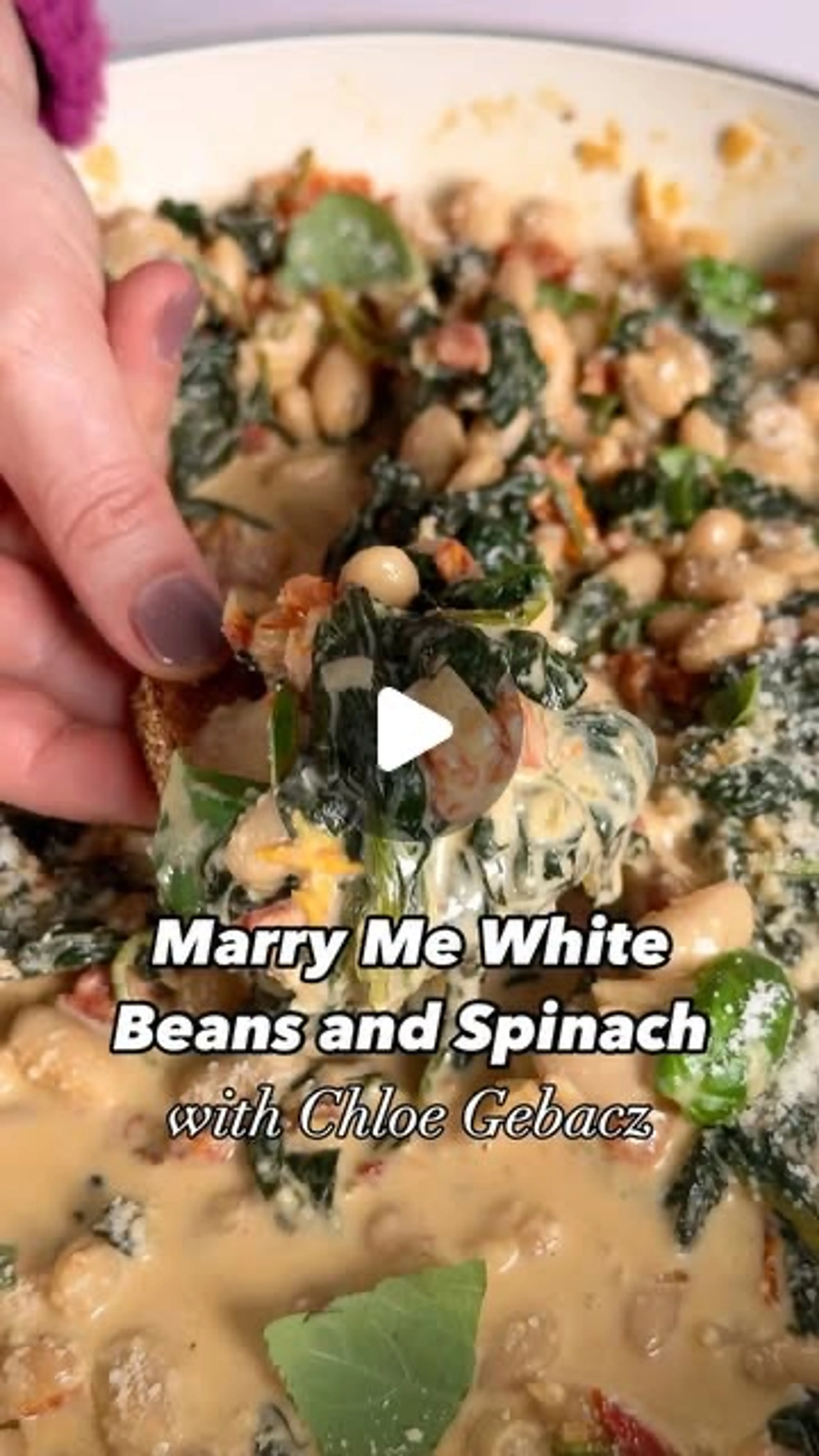 Packed with Fiber, This Marry Me White Bean & Spinach Skille