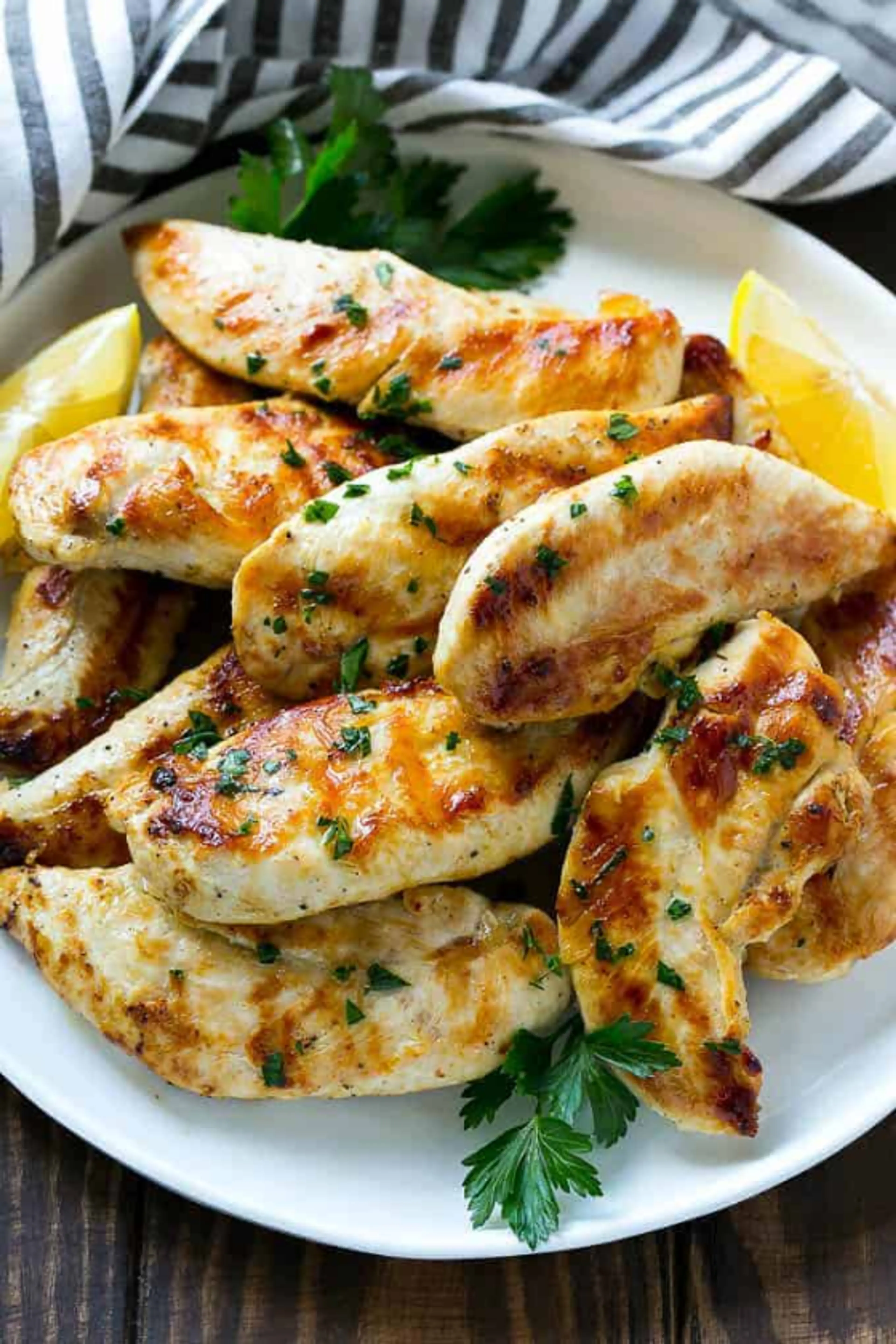 Lemon Garlic Marinated Chicken Tenders