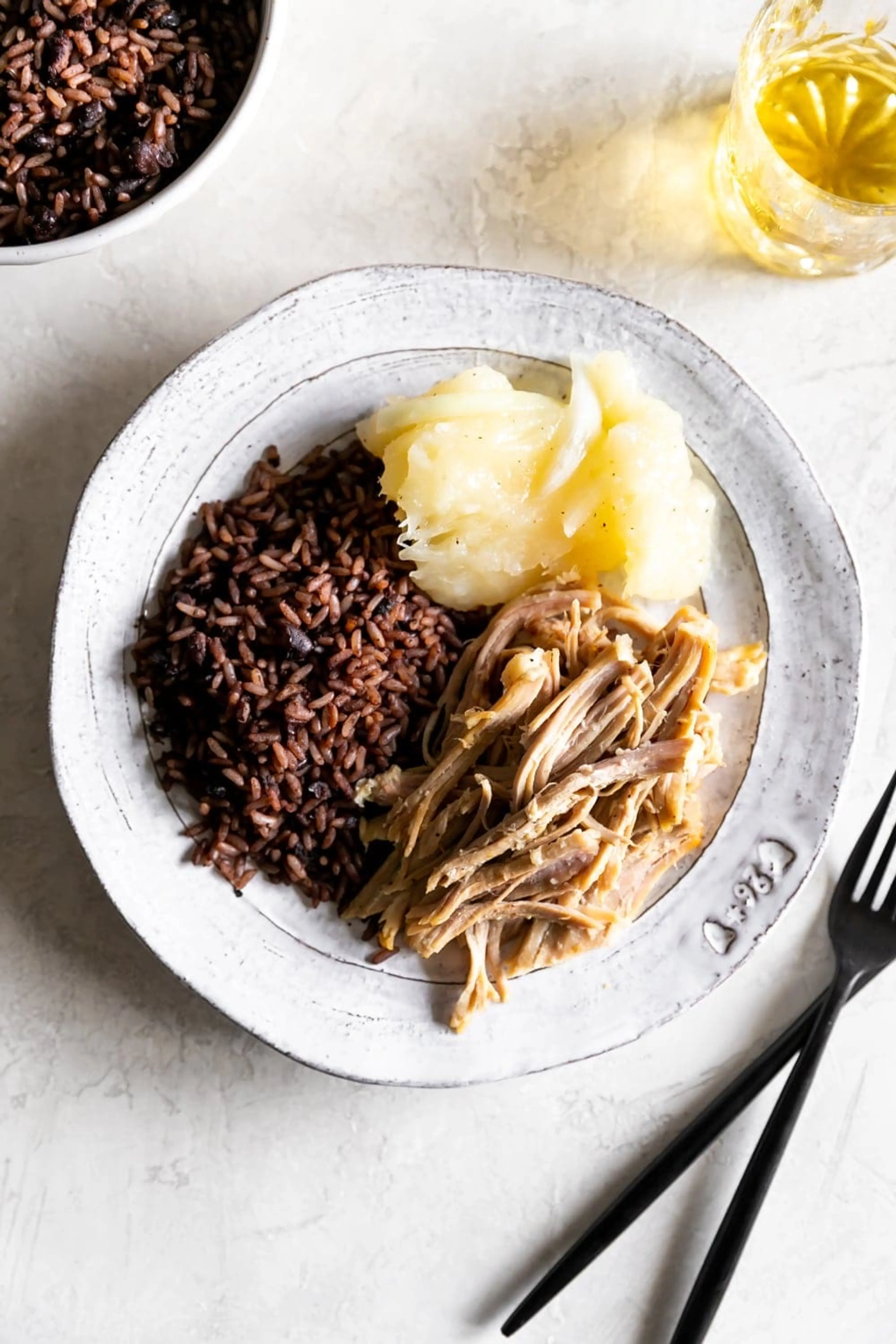 Moros y Cristianos/Arroz Congri (Cuban Black Beans + Rice)