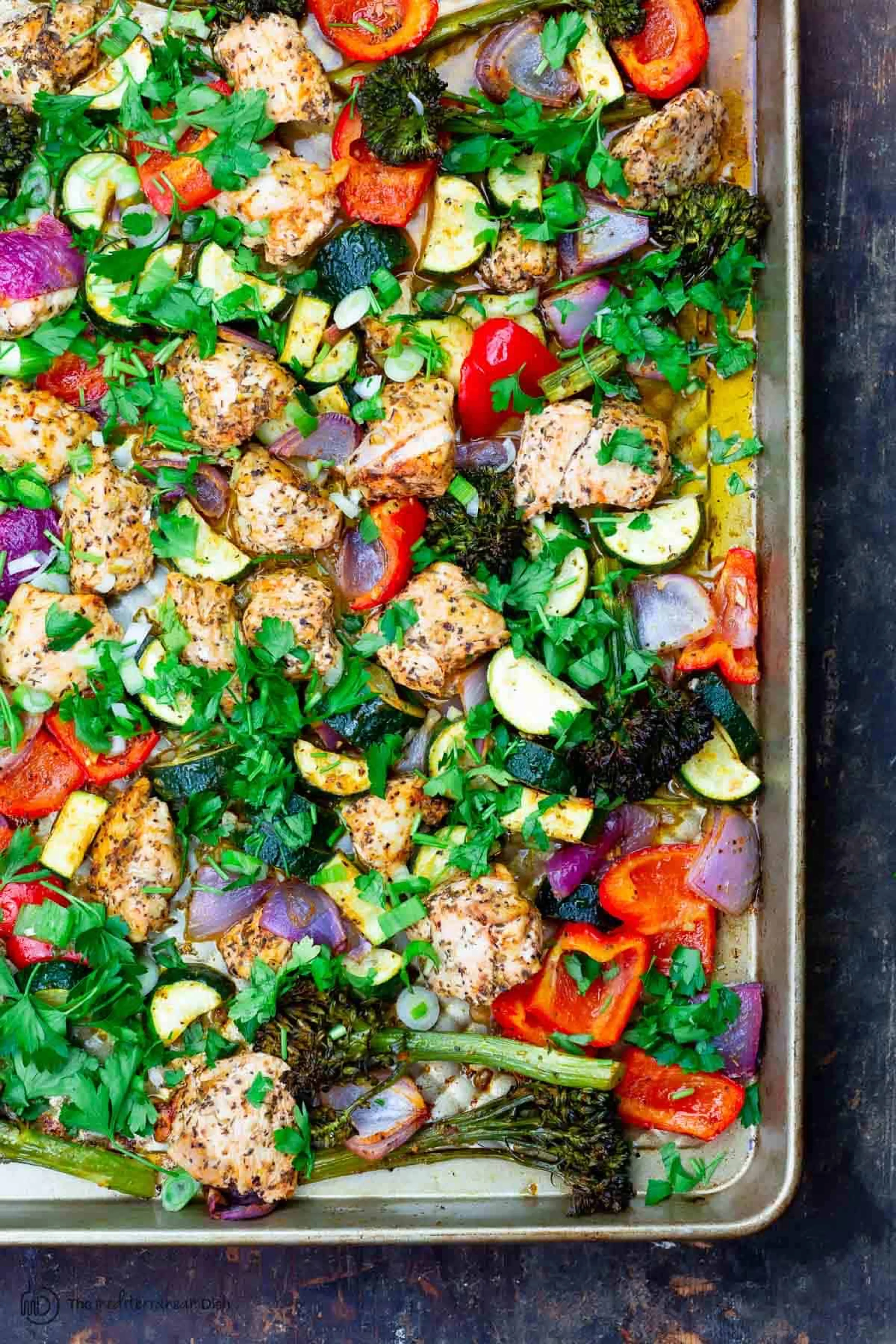 Italian-Style Sheet Pan Chicken with Vegetables