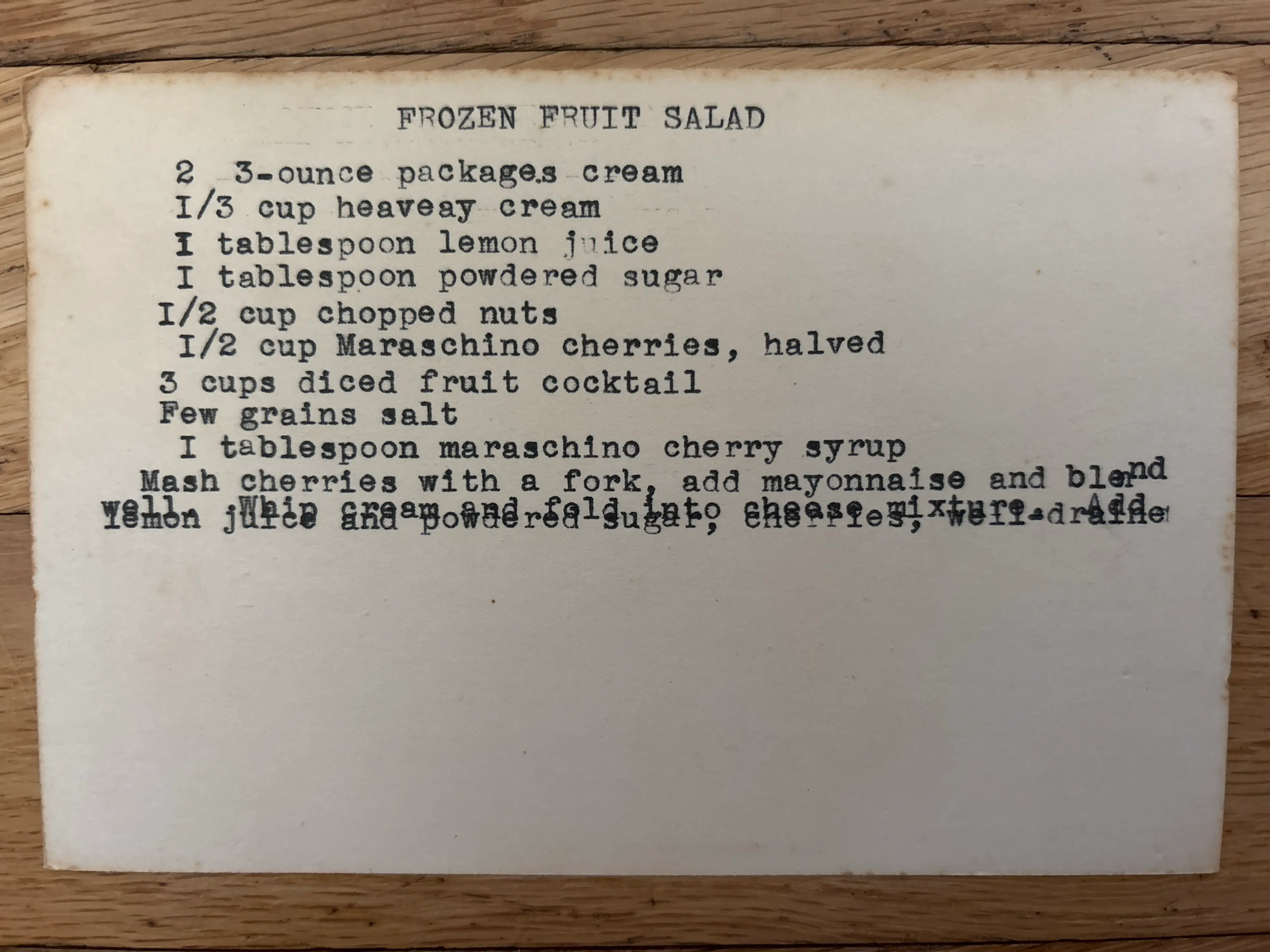 Frozen Fruit Salad