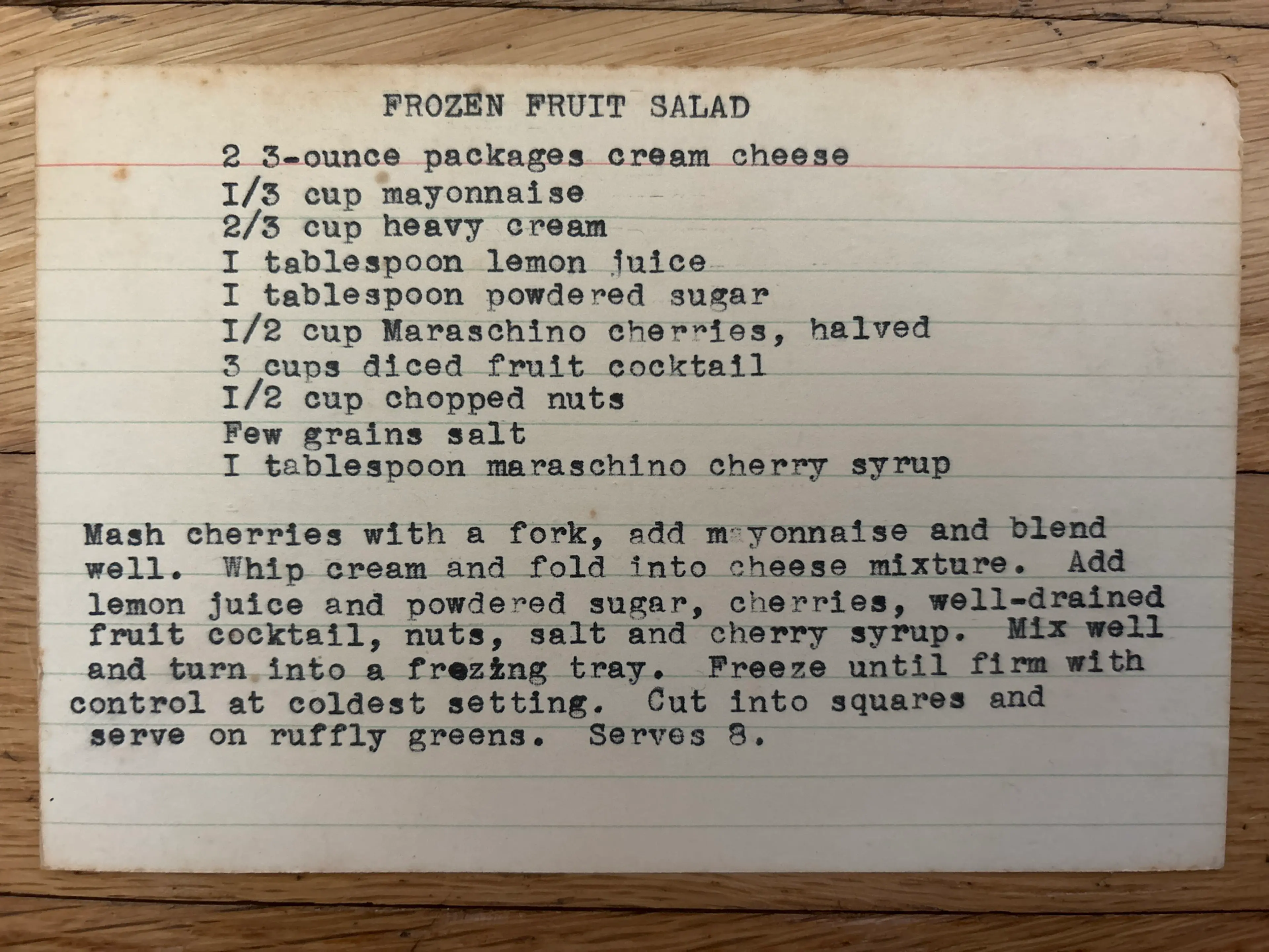 Frozen Fruit Salad