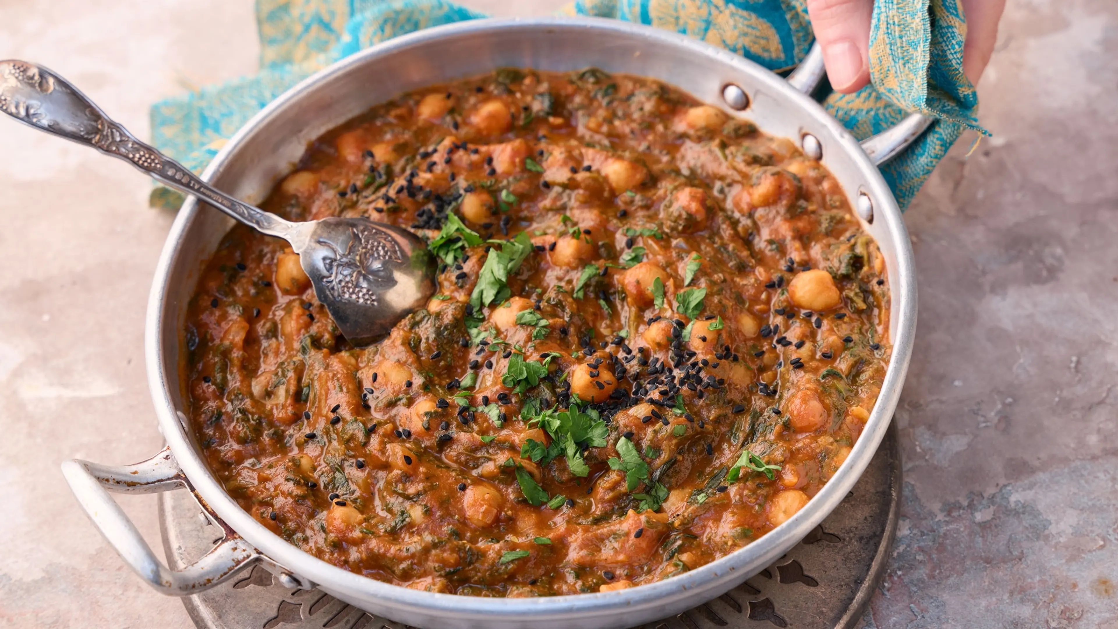 Kichererbsen-Spinat-Masala