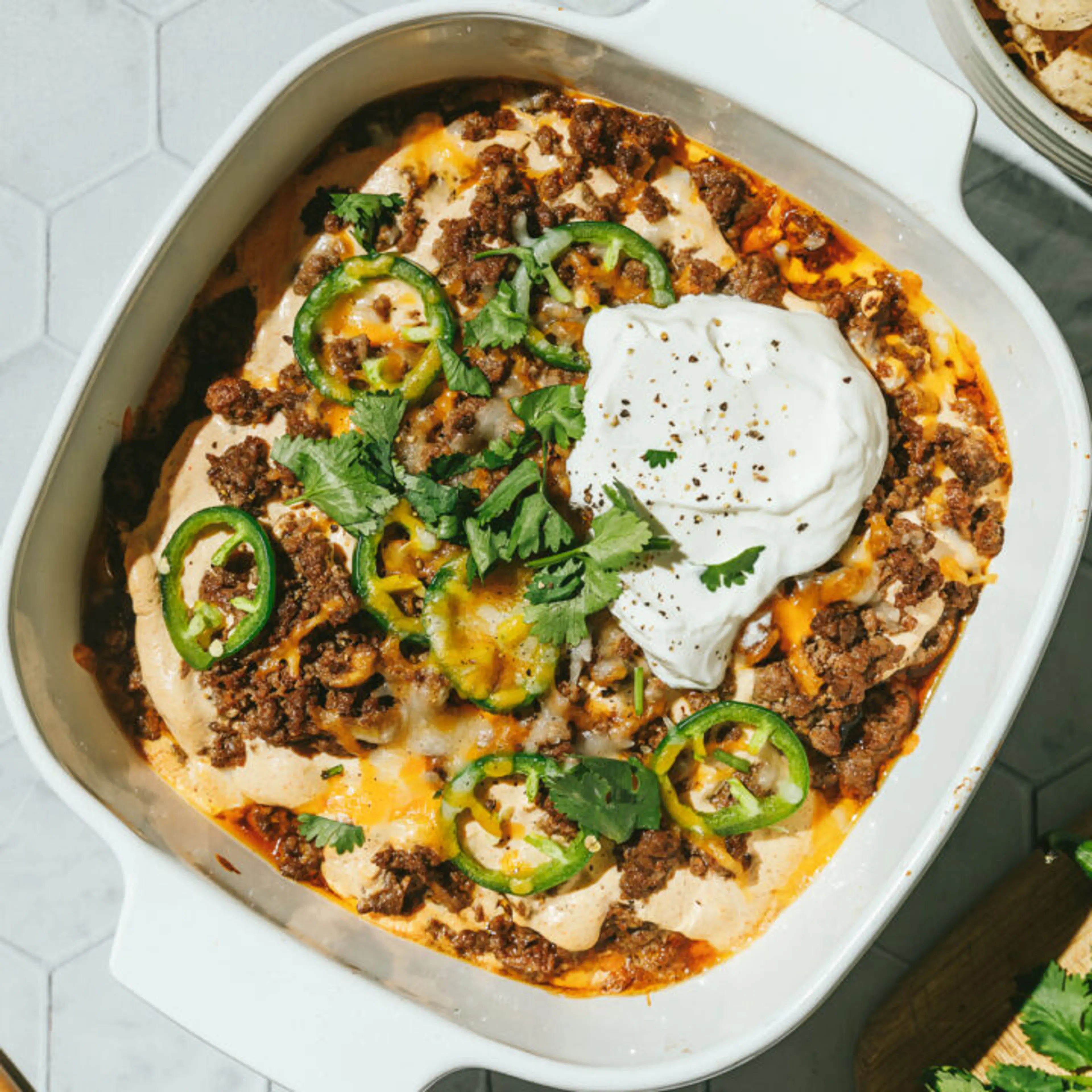 High Protein Hot Taco Dip (Low Carb)
