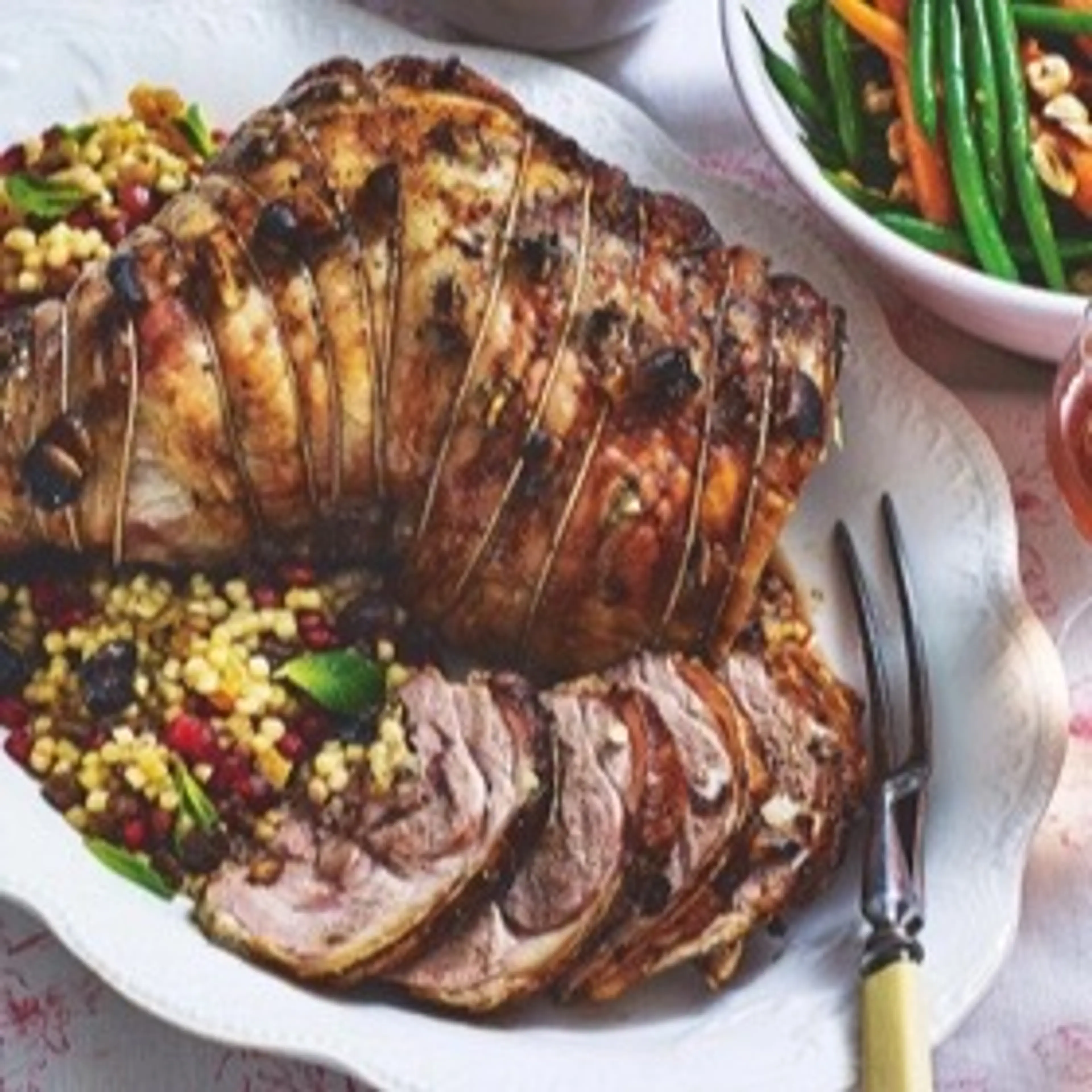 Stuffed lamb with fruity couscous
