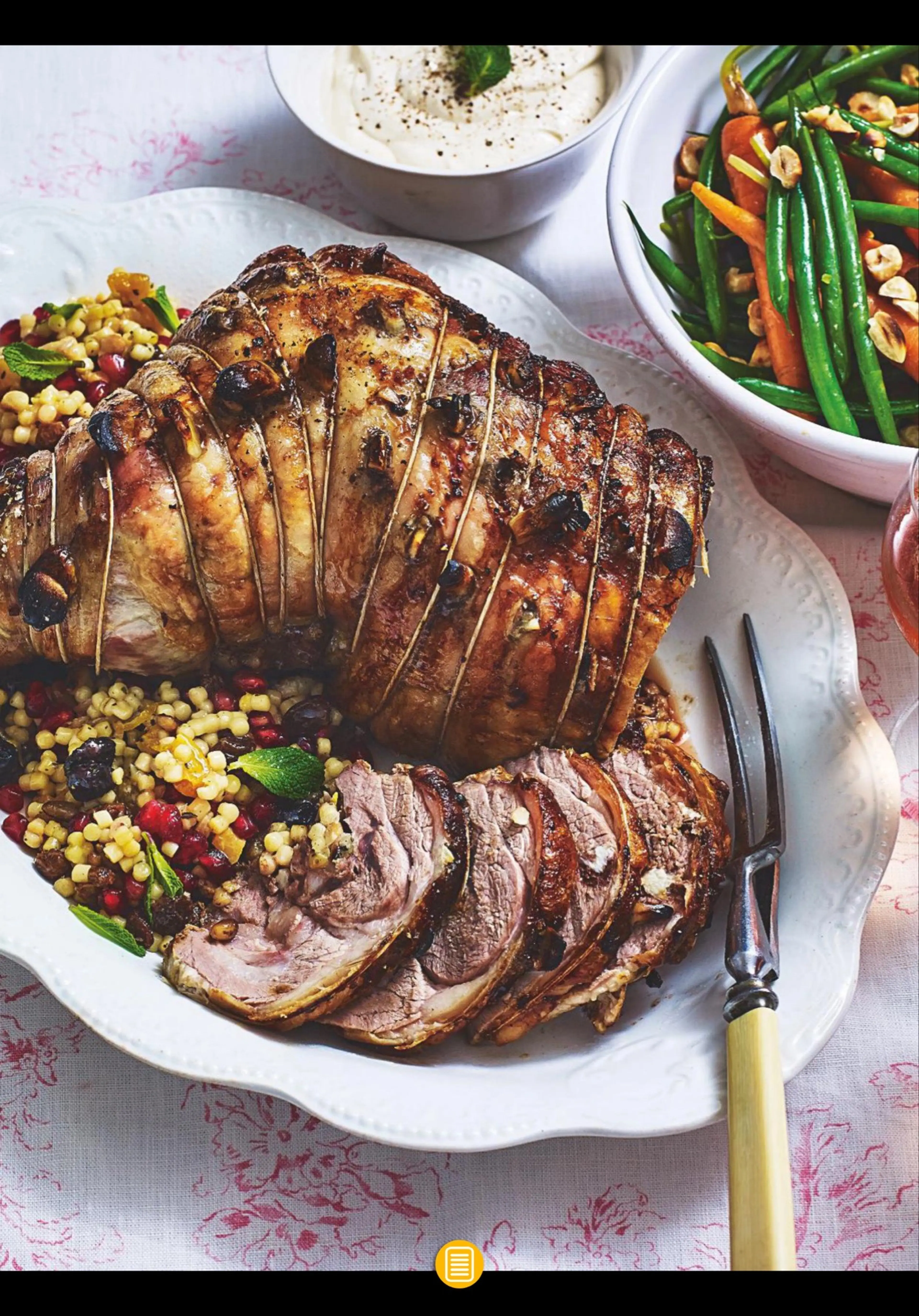 Stuffed lamb with fruity couscous