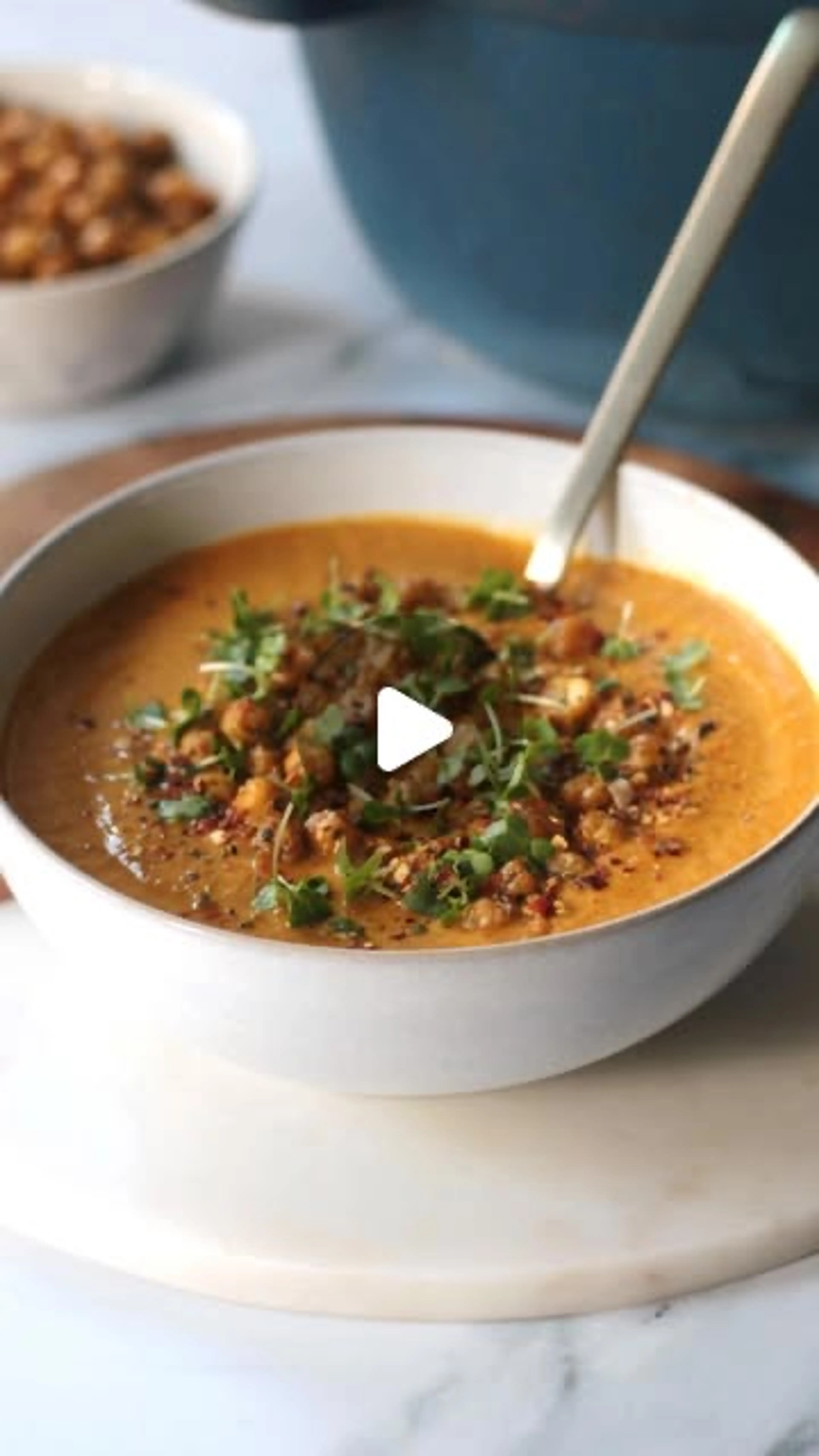 Sweet Roasted Carrots Blended with Creamy White Beans and Co