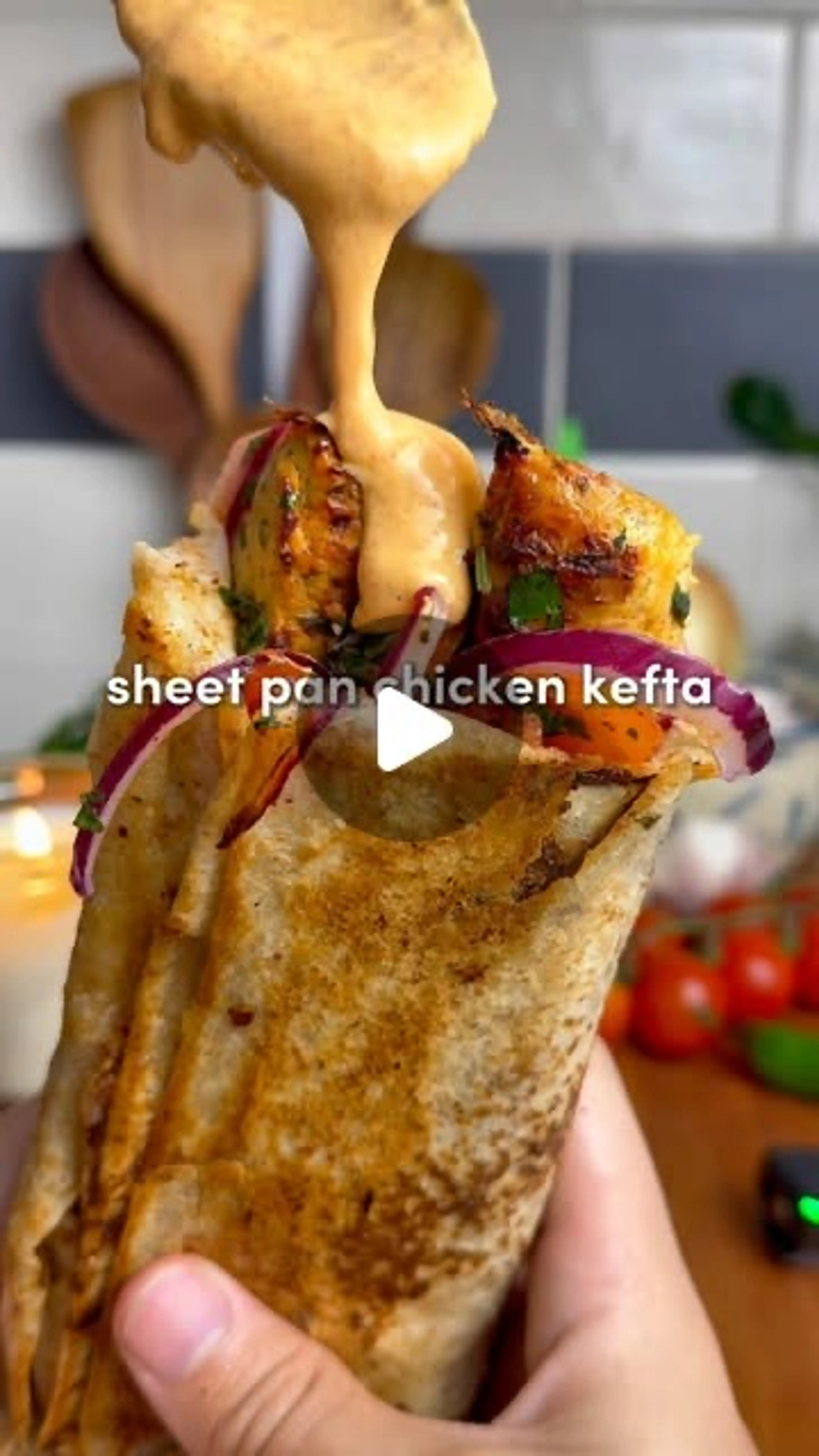 Sheet Pan Chicken Kefta Wraps