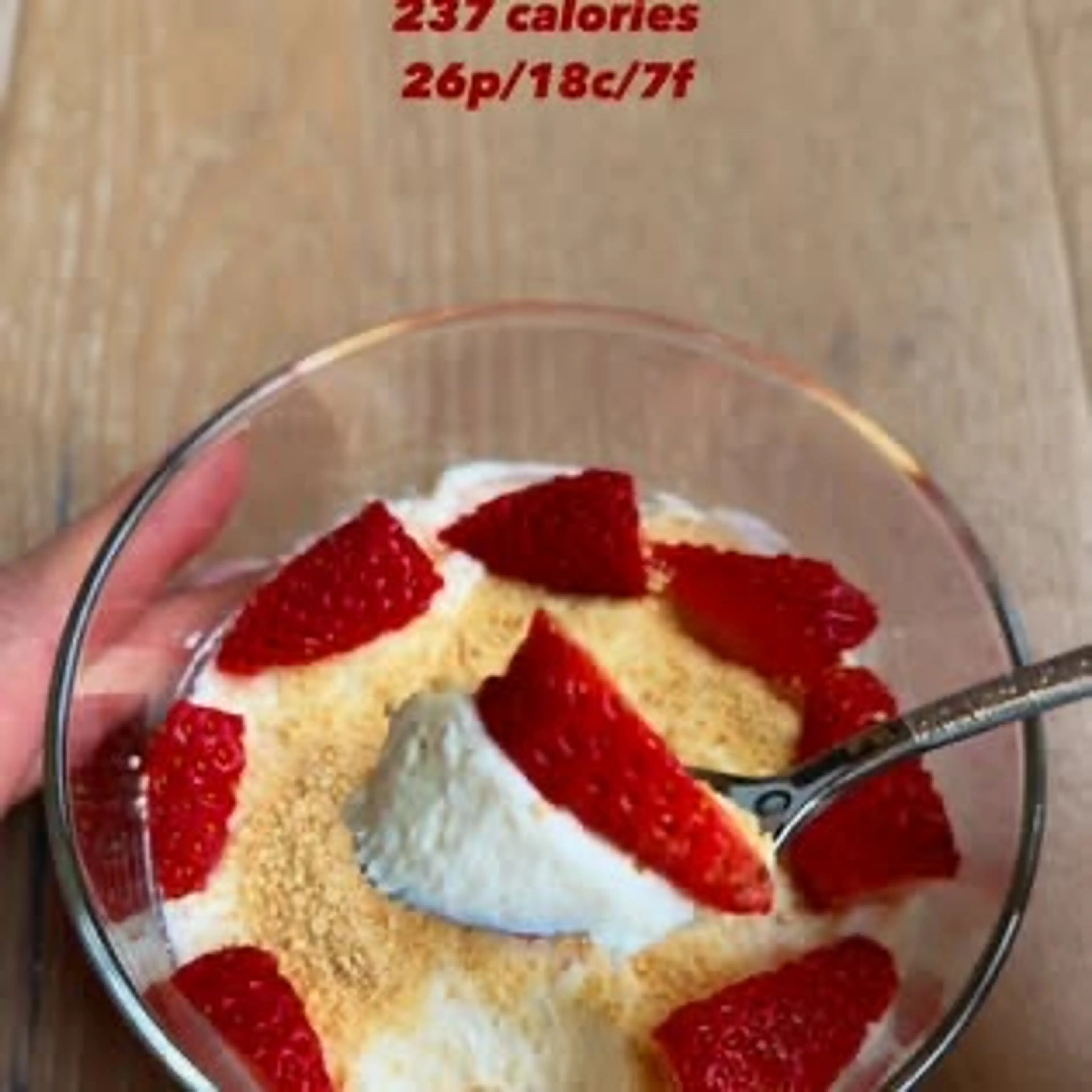 No Bake Protein Strawberry Cheesecake