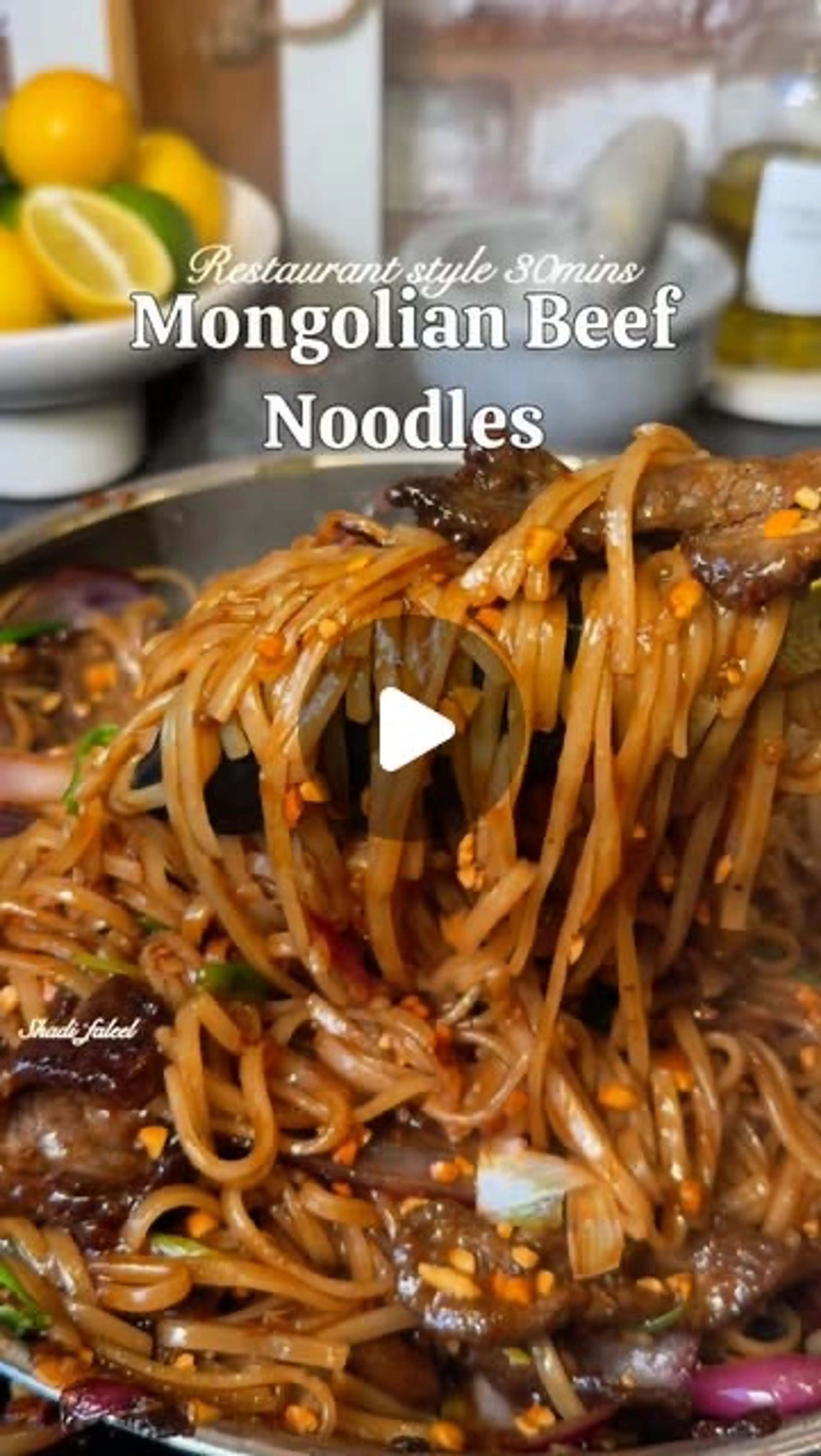 Mongolian Beef And Noodles