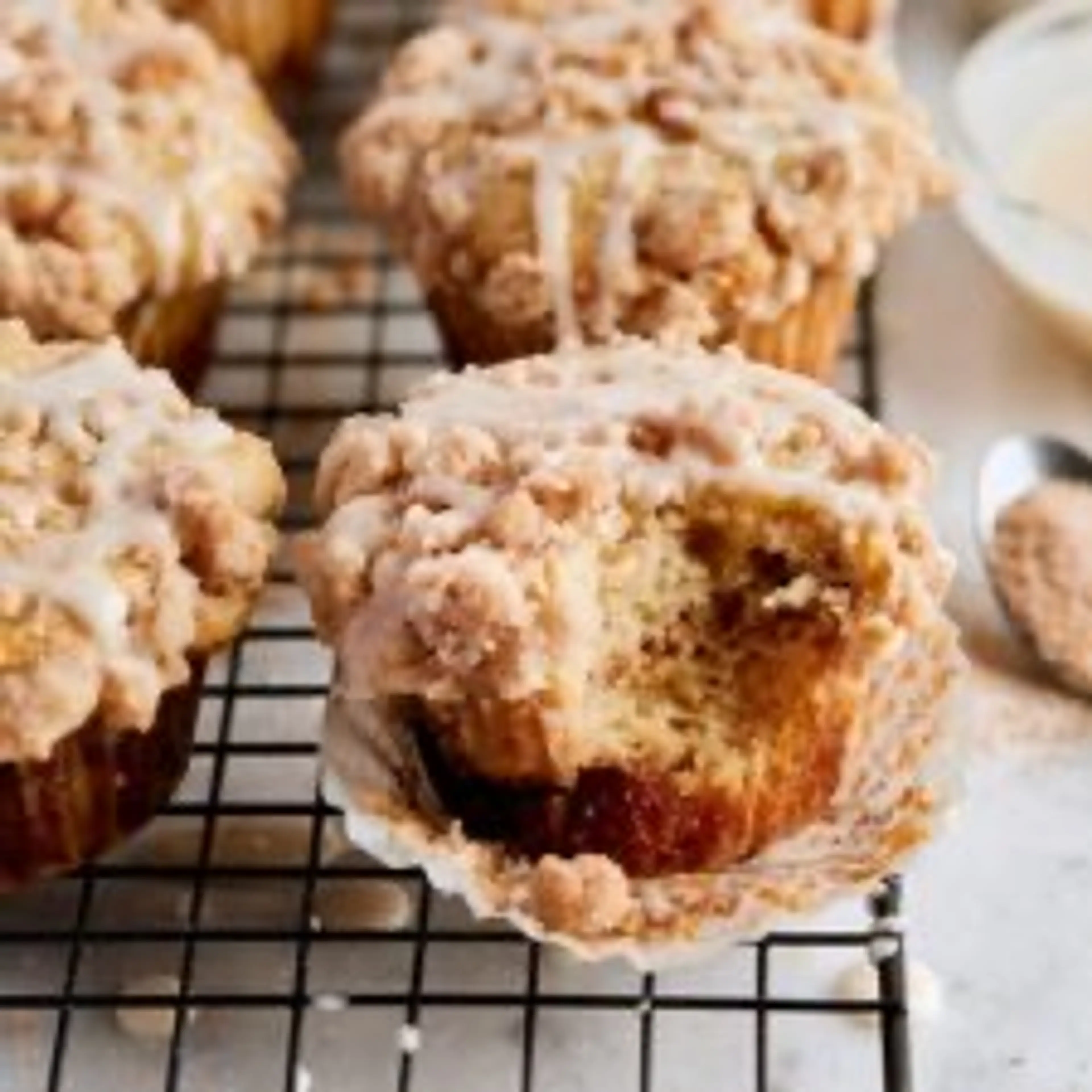 Sour Cream Coffee Cake Muffins (Bakery Style)