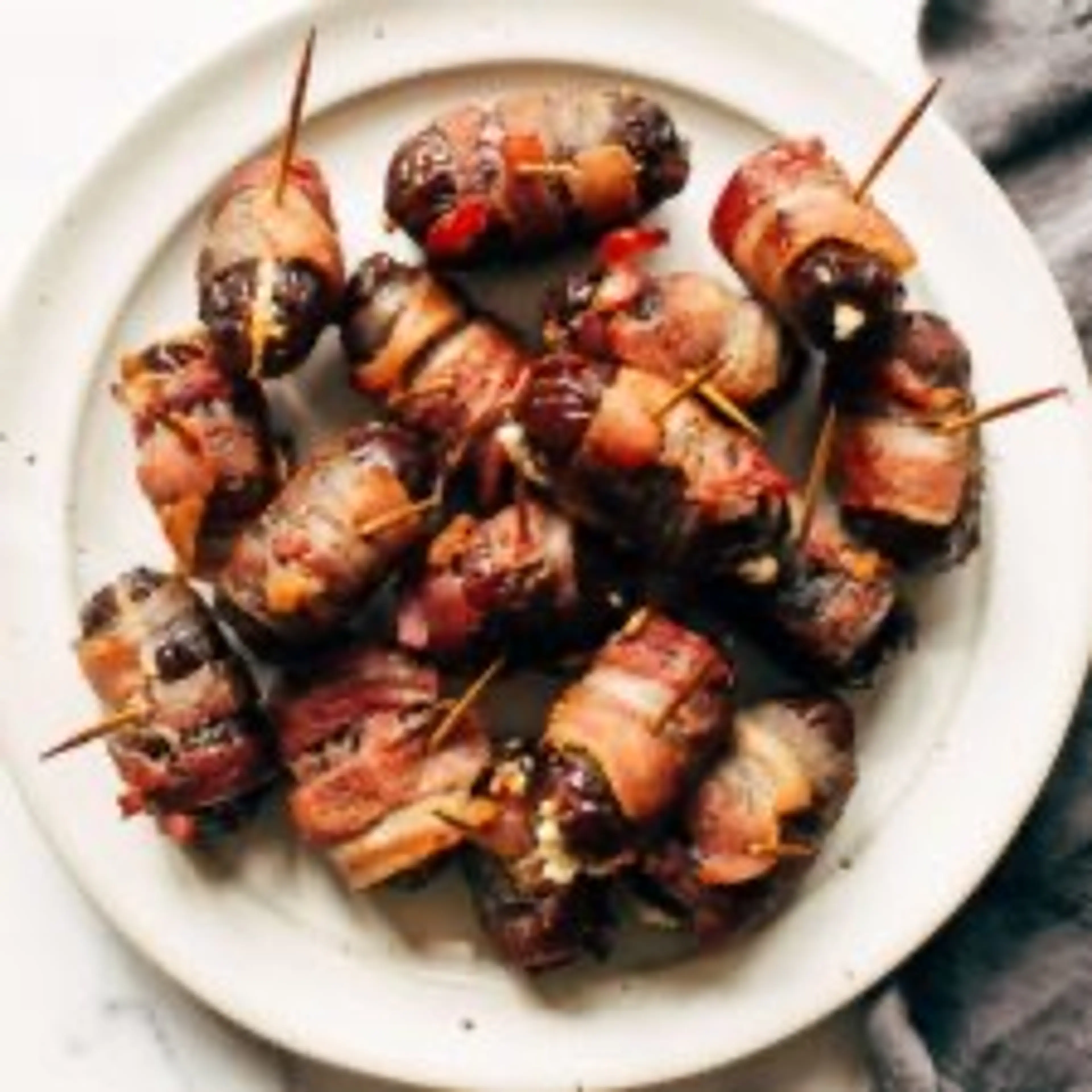 Bacon-Wrapped Dates with Goat Cheese