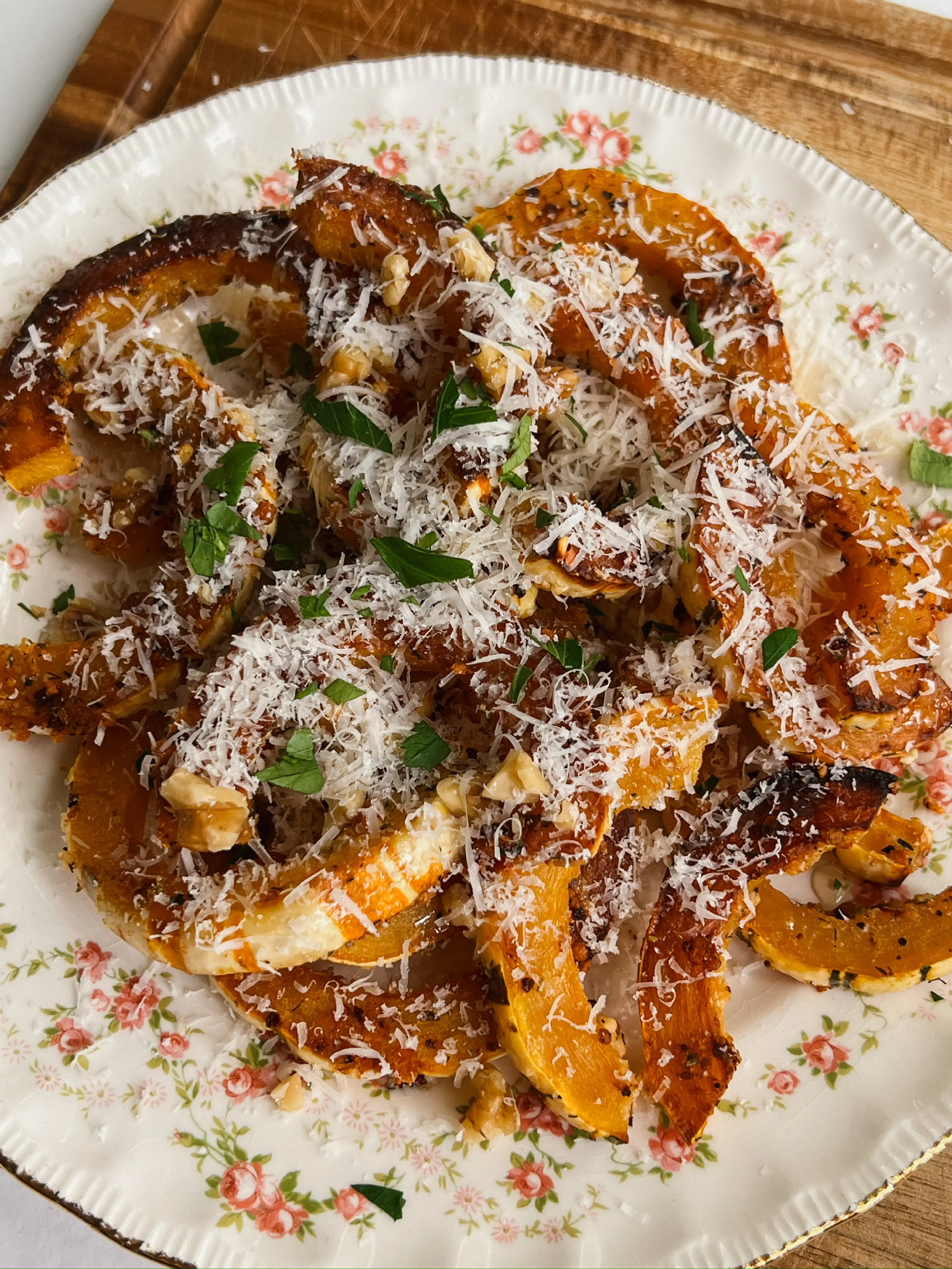 Parmesan Delicata Squash with Hot Honey