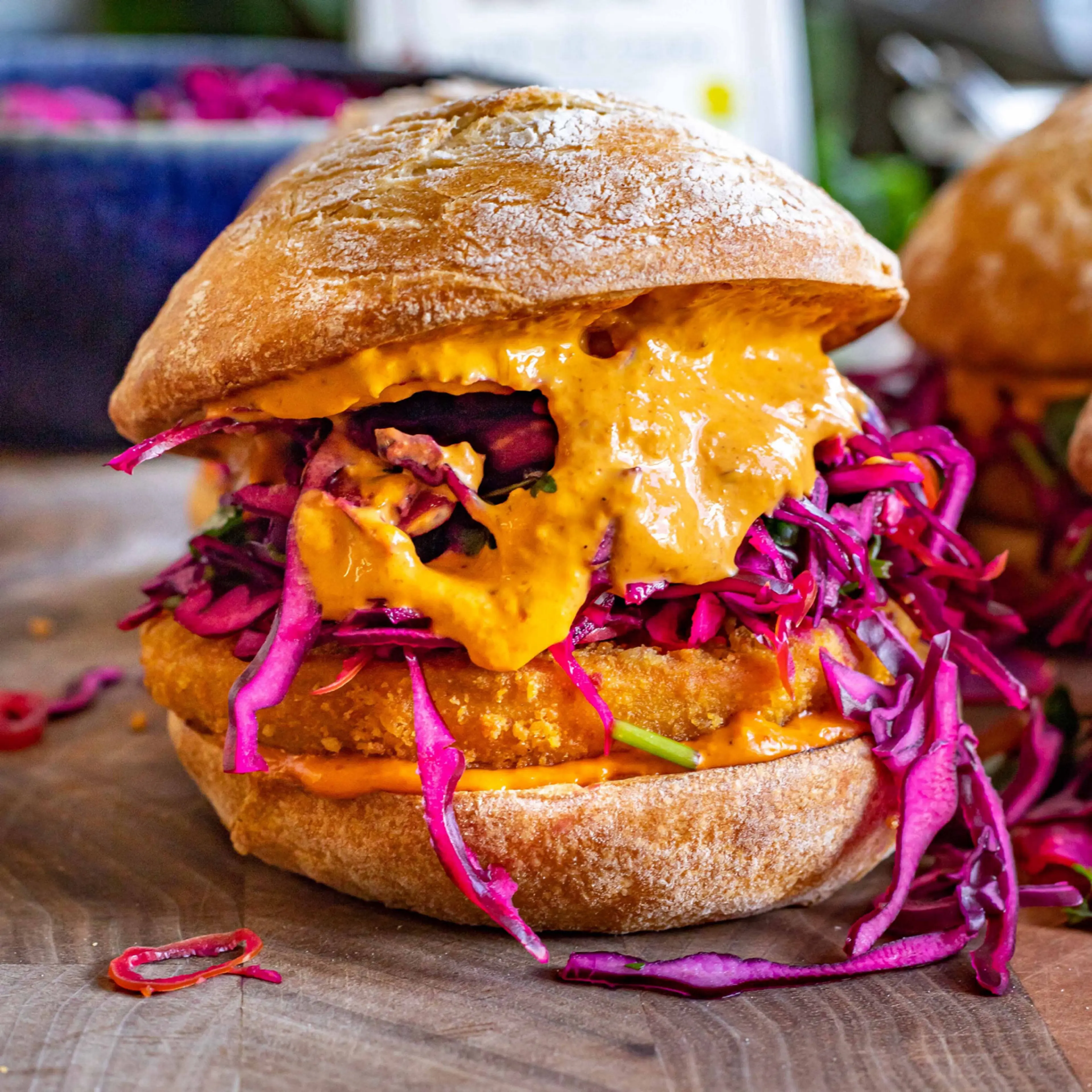 Crispy Curry "Chicken" Burger