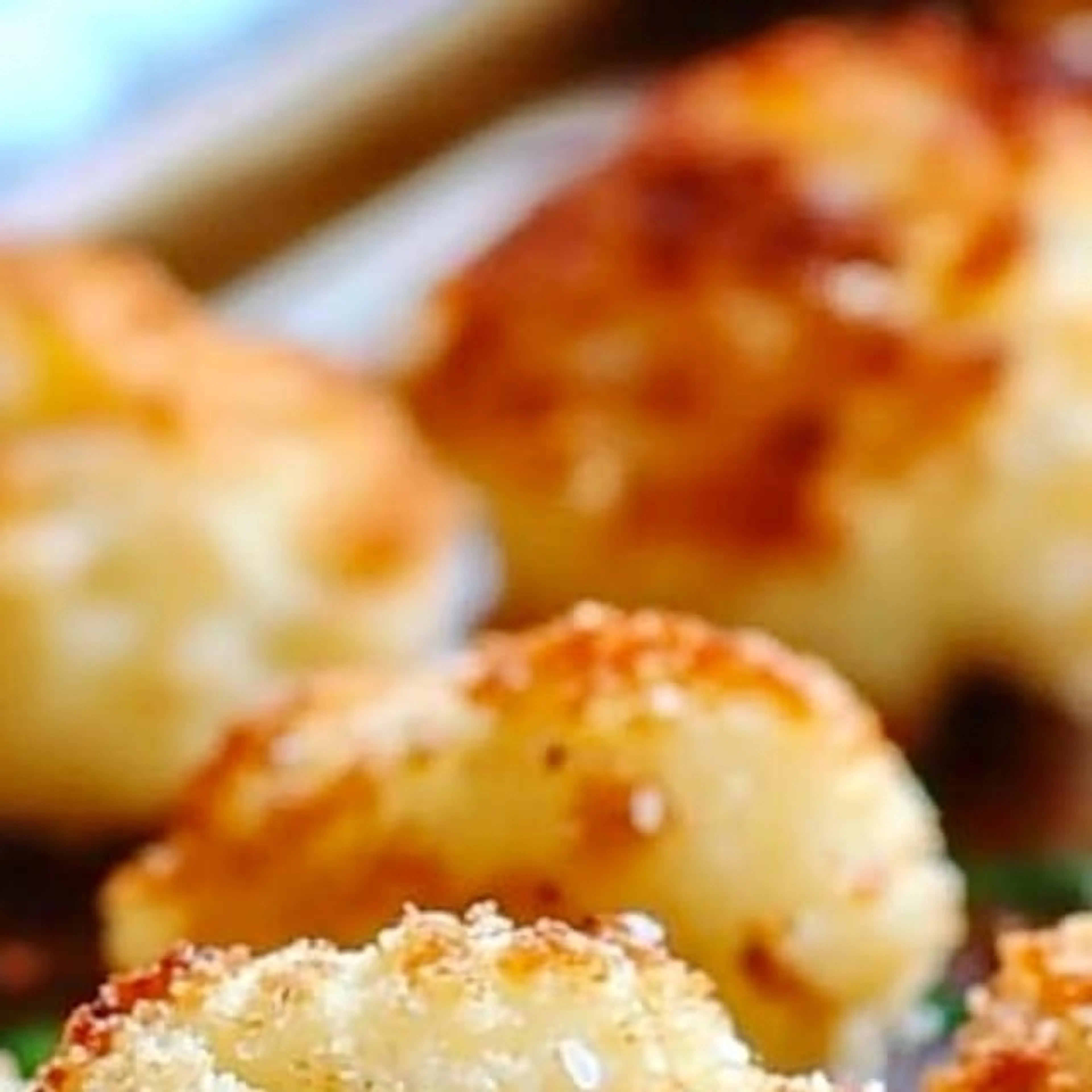Crispy Roasted Garlic Parmesan Cauliflower Bites