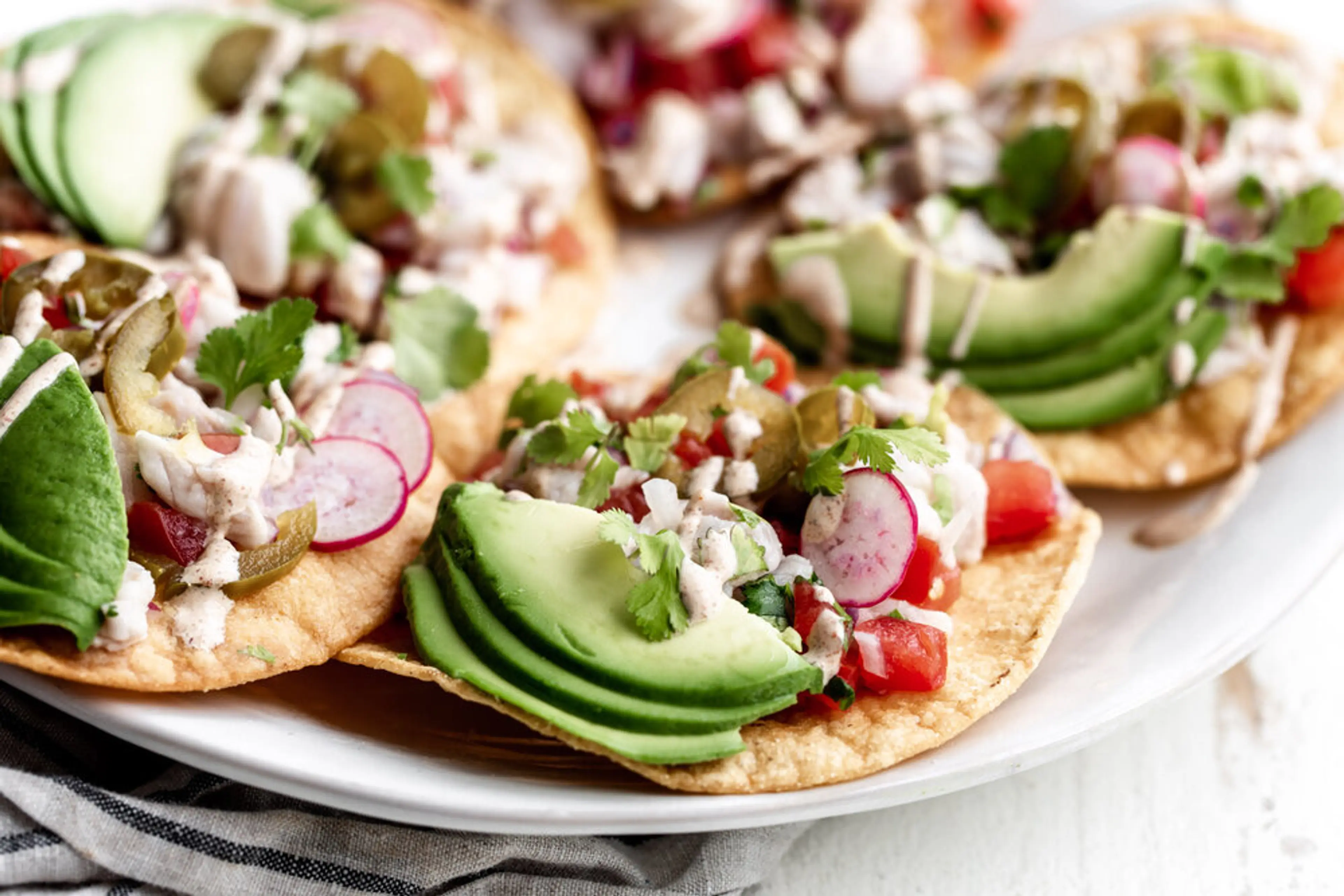 Baja Fish Ceviche Tostada
