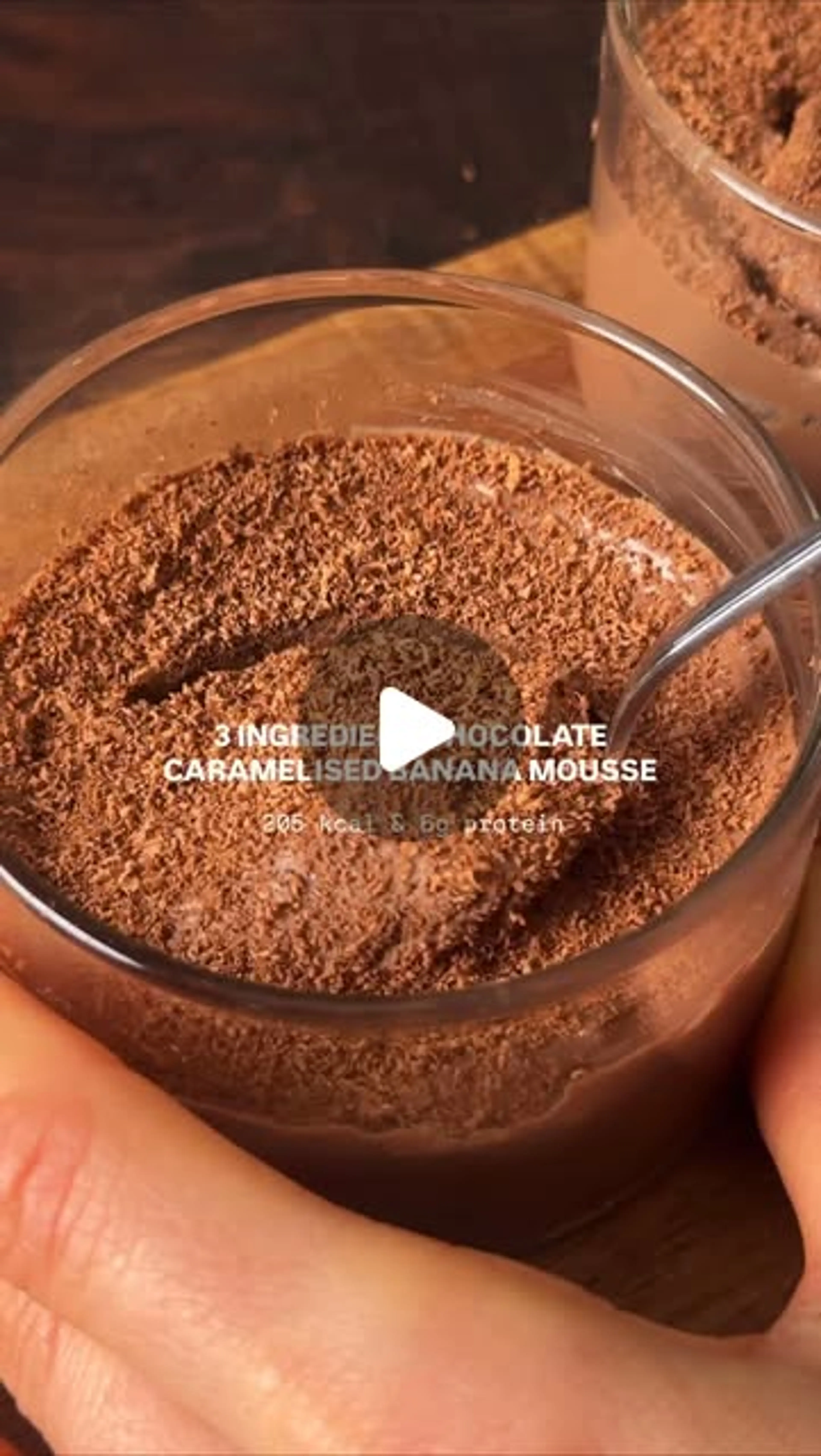 3 Ingredient Caramelised Banana Chocolate Mousse