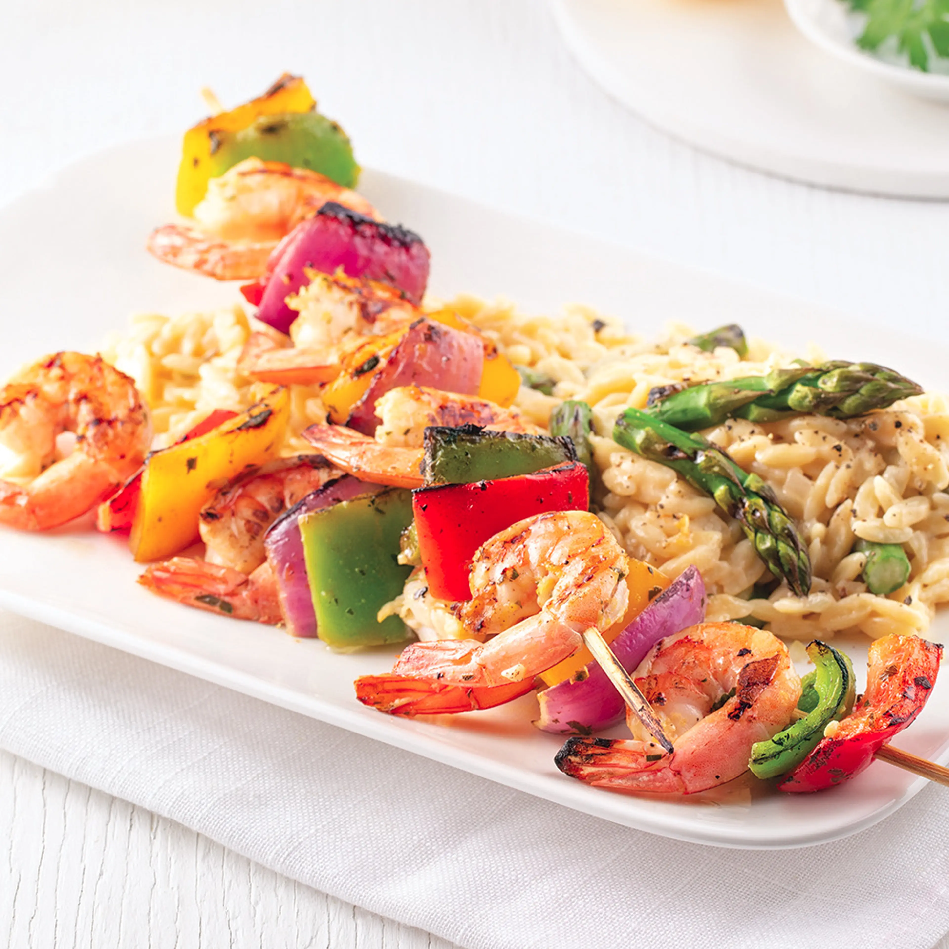 Brochettes de crevettes au beurre à l’ail