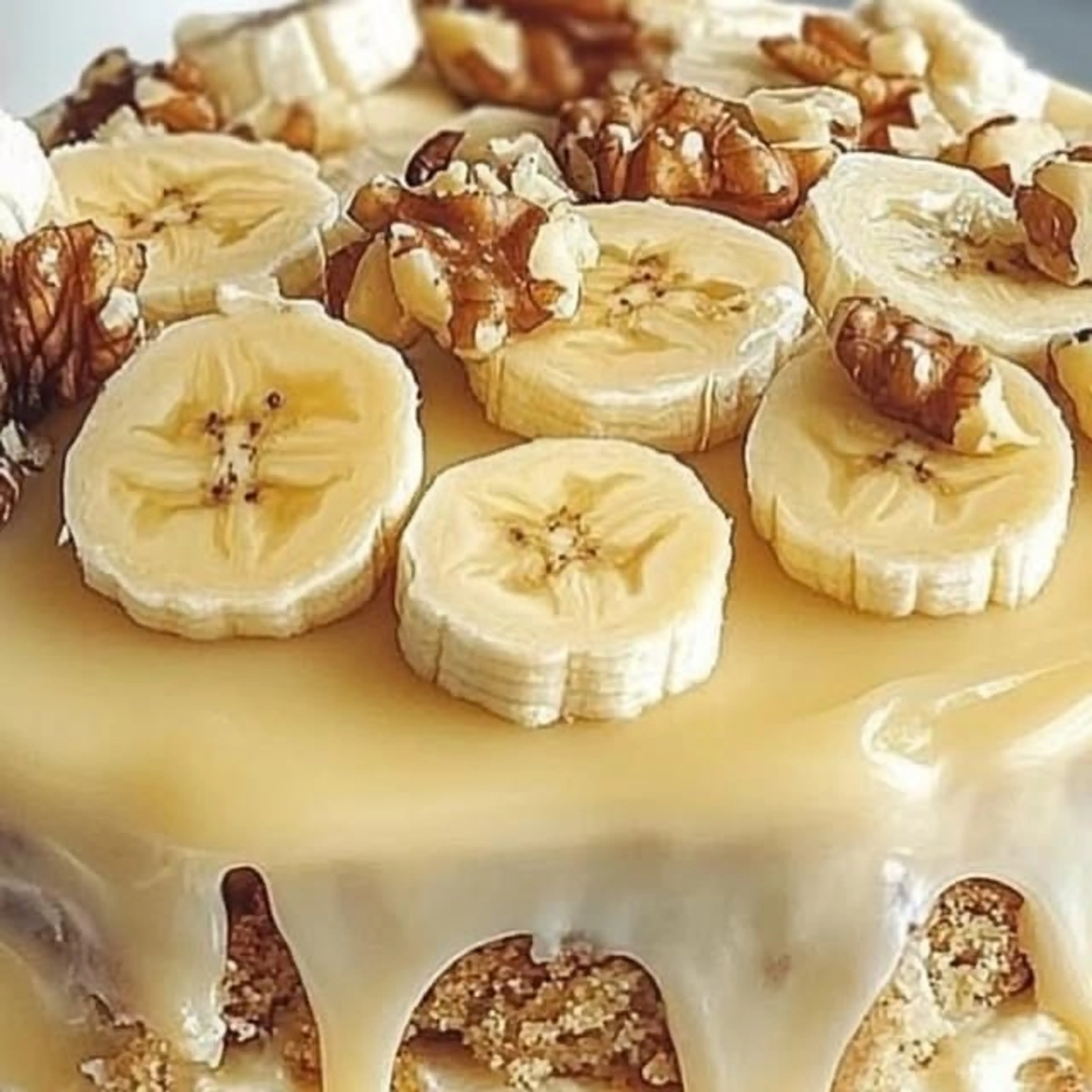 Banana Walnut Cream Cake