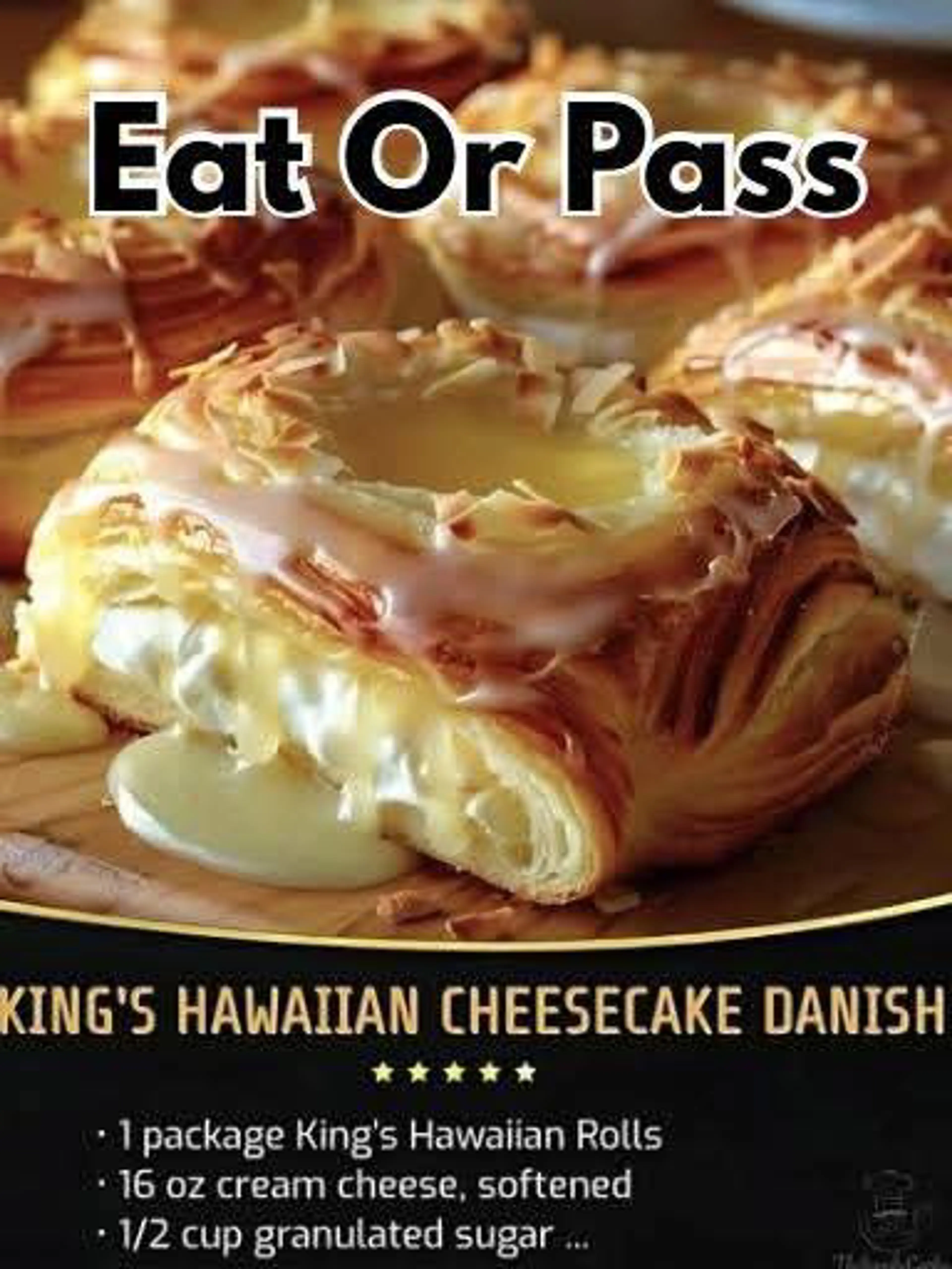 King's Hawaiian Cheesecake Danish
