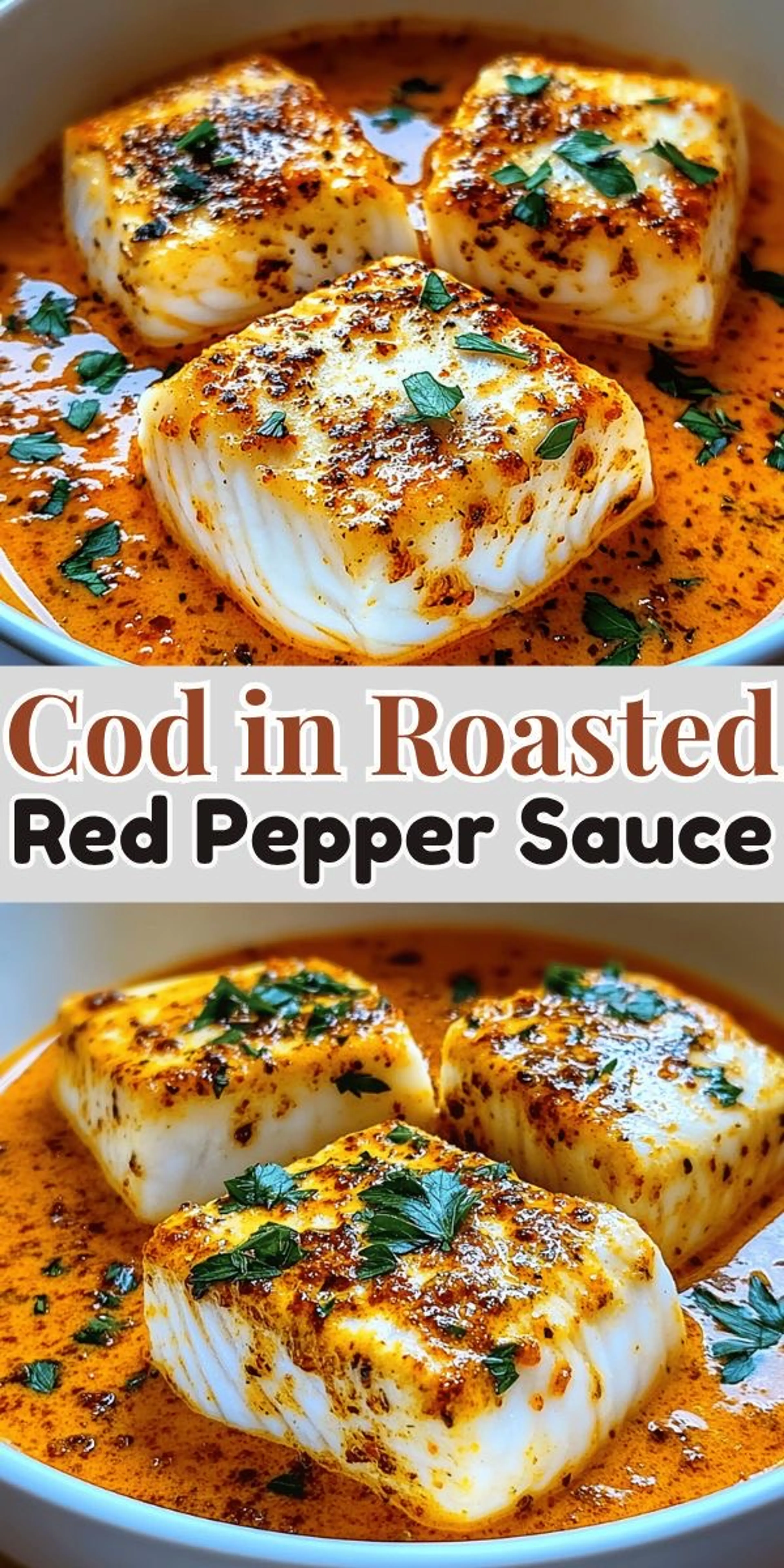 Delicious Cod in Roasted Red Pepper Sauce in Just 30 Minutes