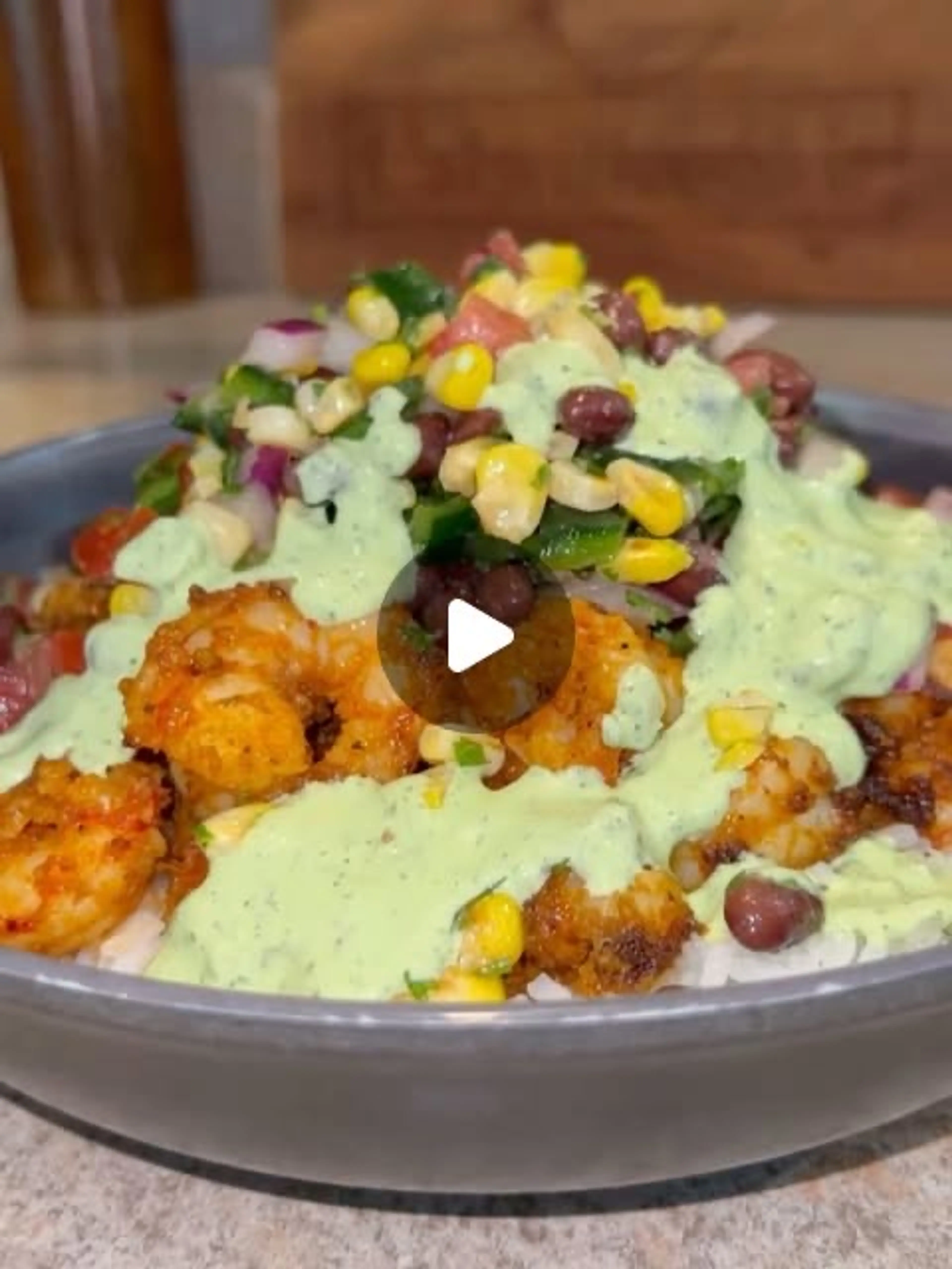 Loaded Shrimp Taco Bowl
