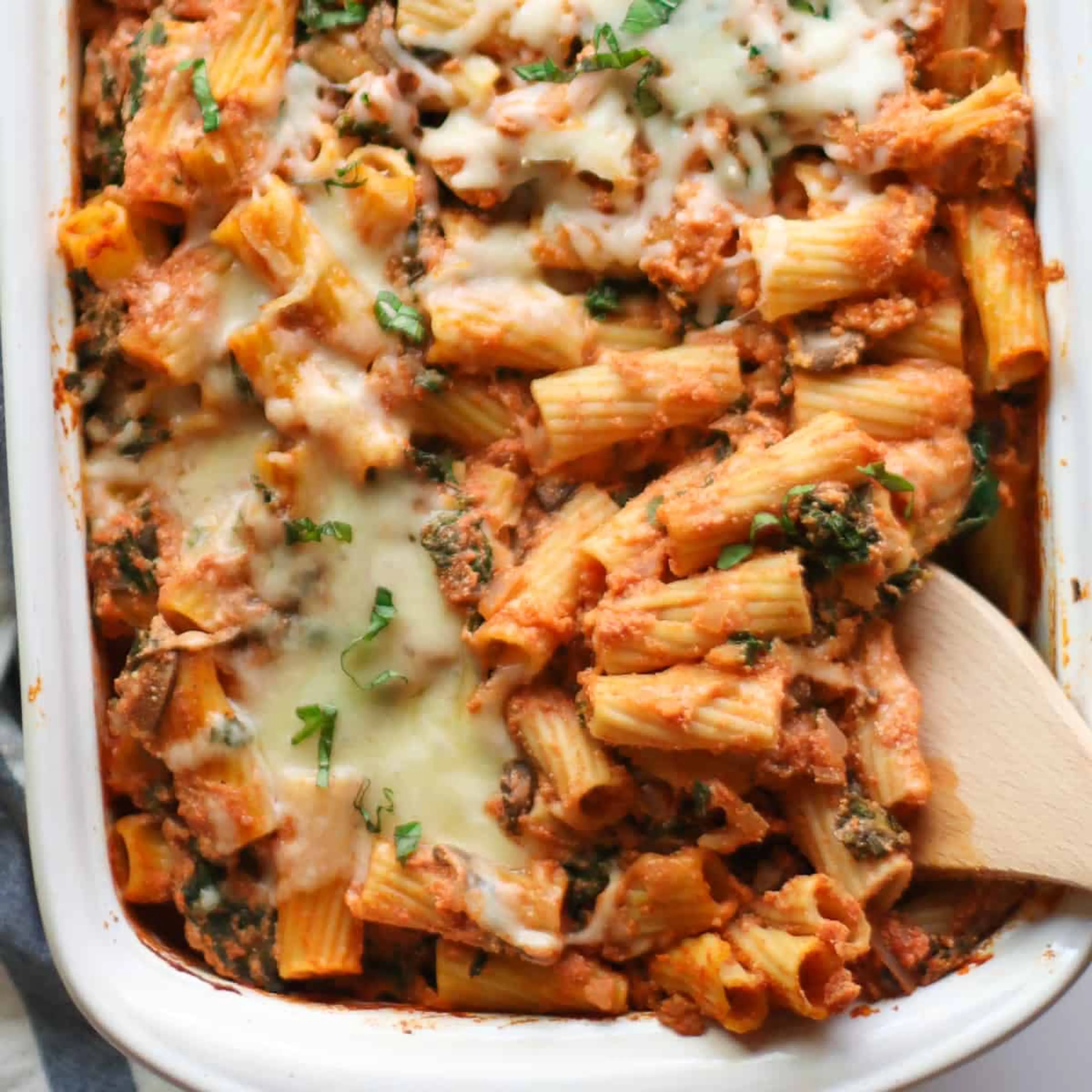 Vegetarian Pumpkin & Kale Pasta Bake
