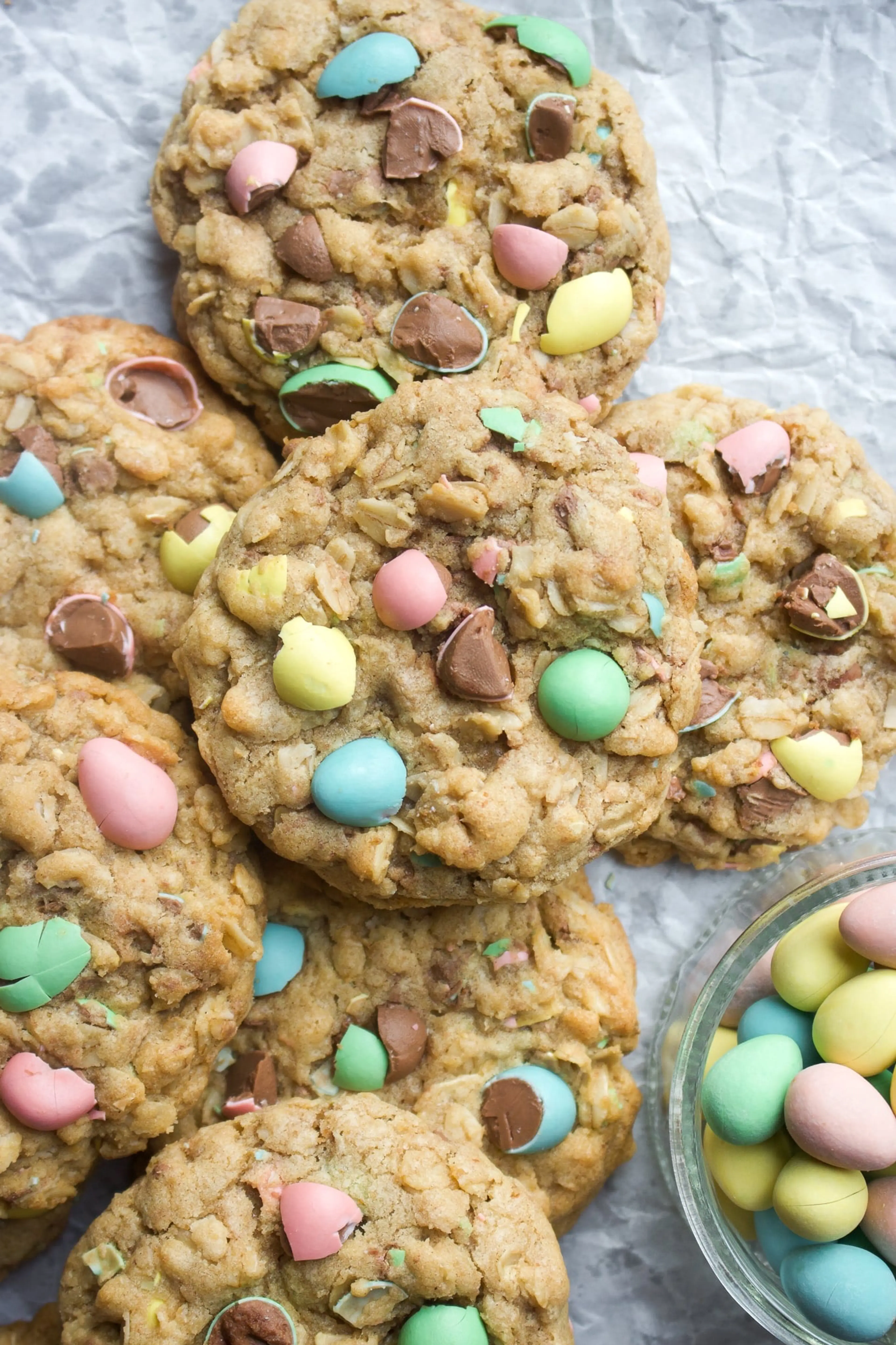 Mini Egg Oatmeal Cookies