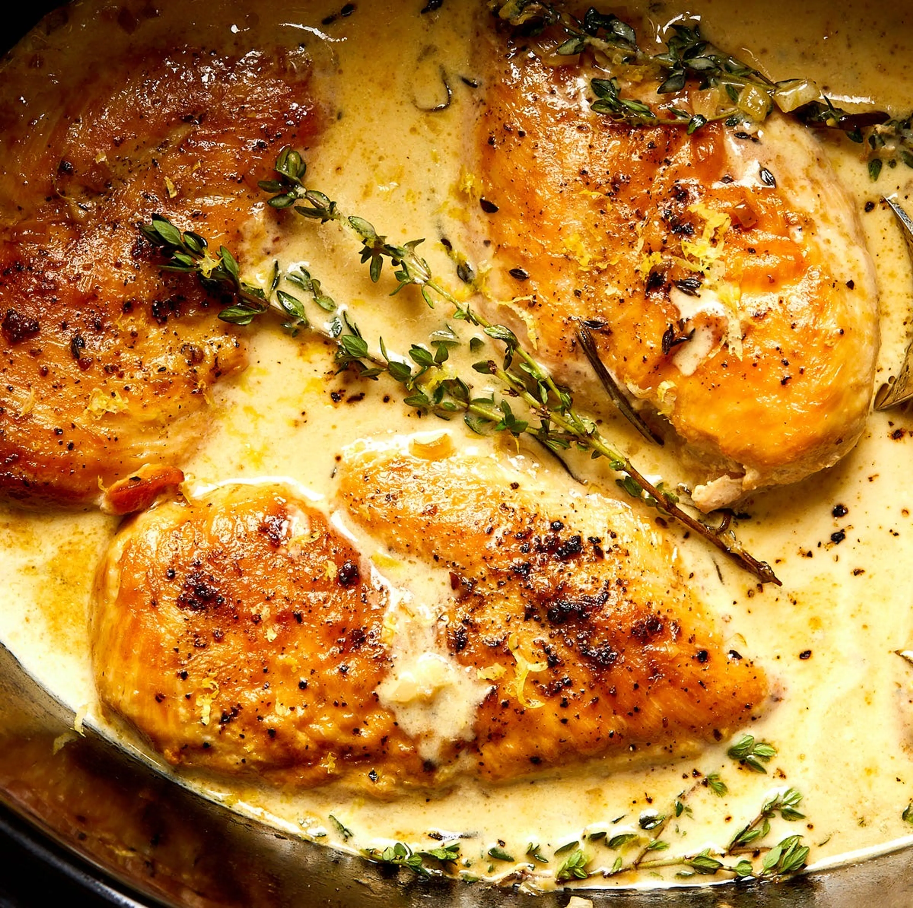 Slow-Cooker Creamy Lemon Herb Chicken