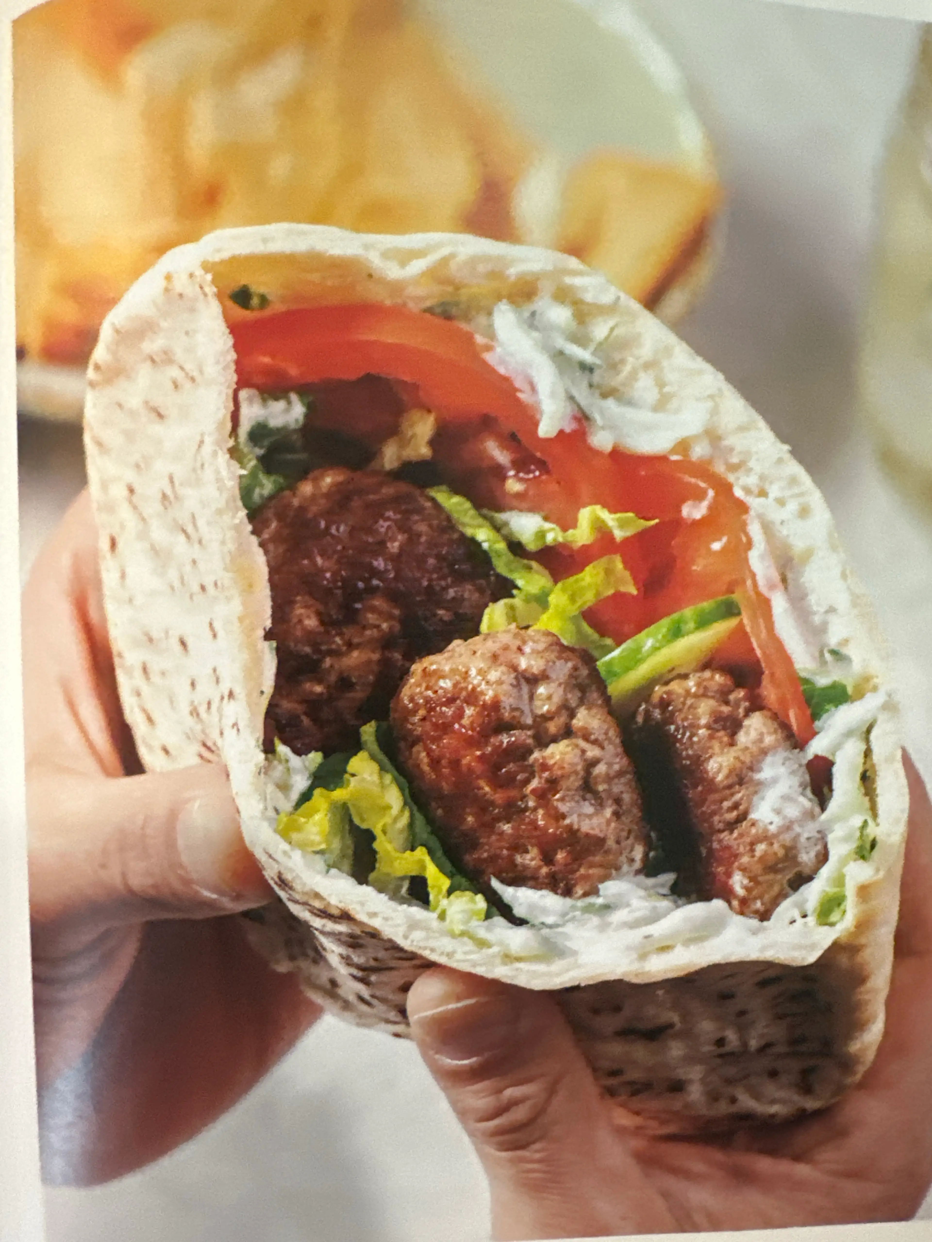 lamb pita sandwiches with tzatziki (gyro)