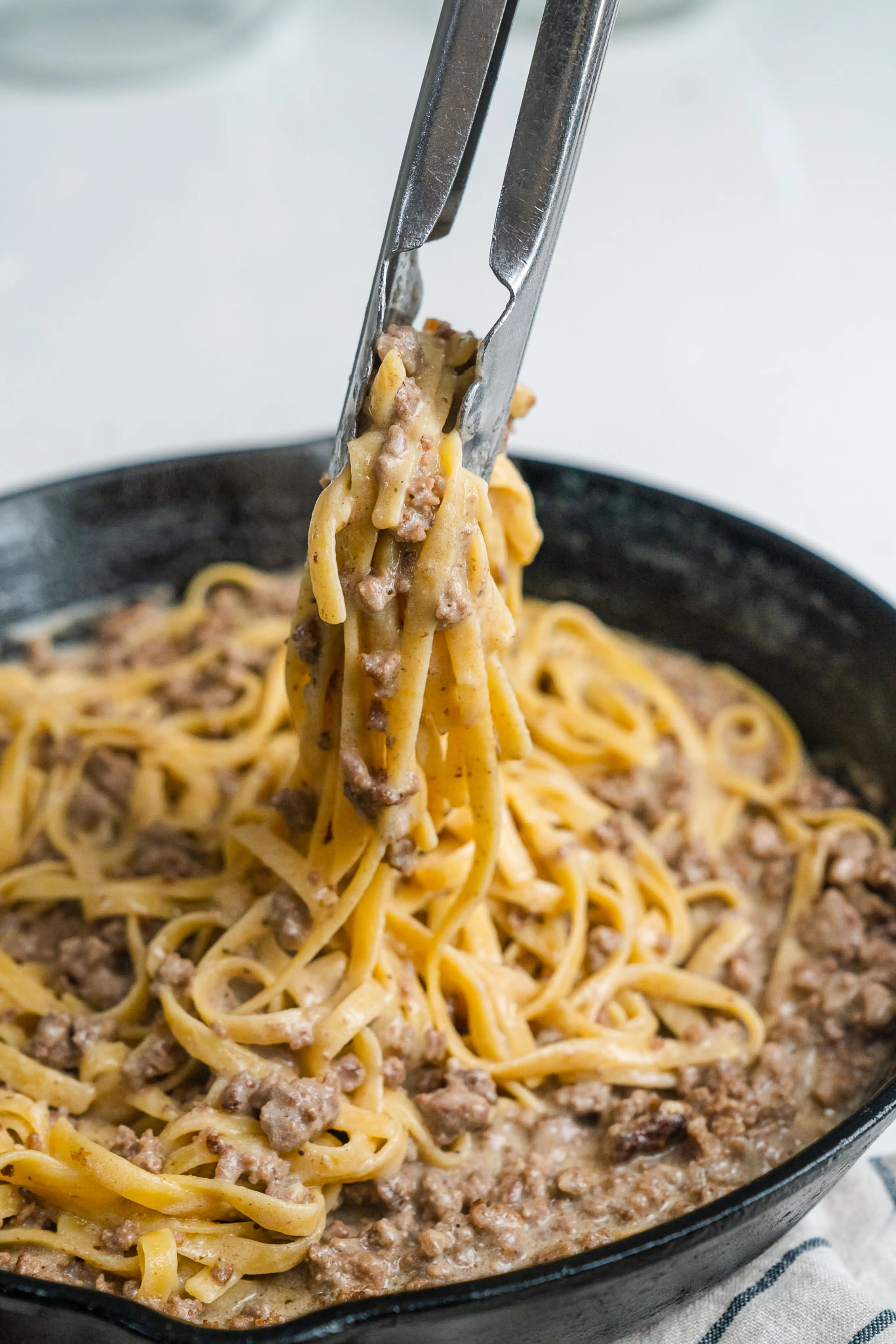 Garlic Butter Beef Pasta