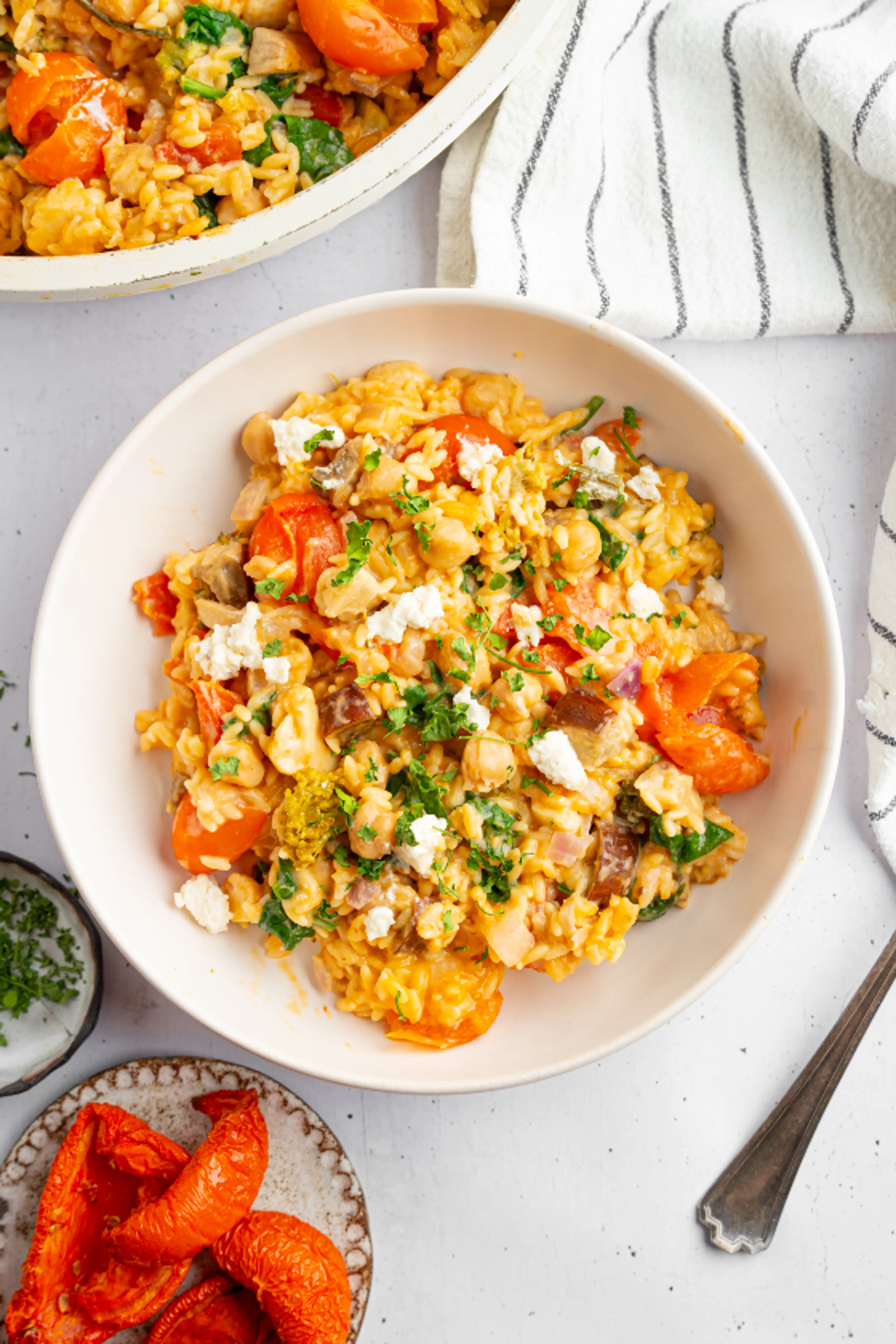 Baked Orzo With Veggies